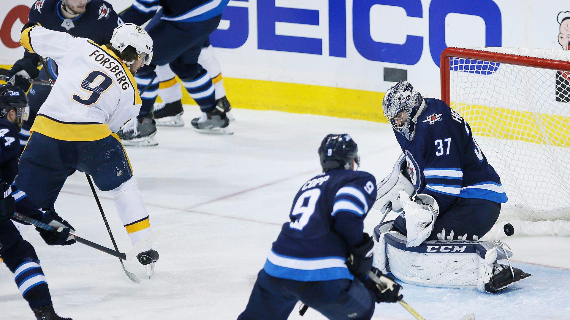 Forsberg, Rinne lead the way as Predators beat Jets