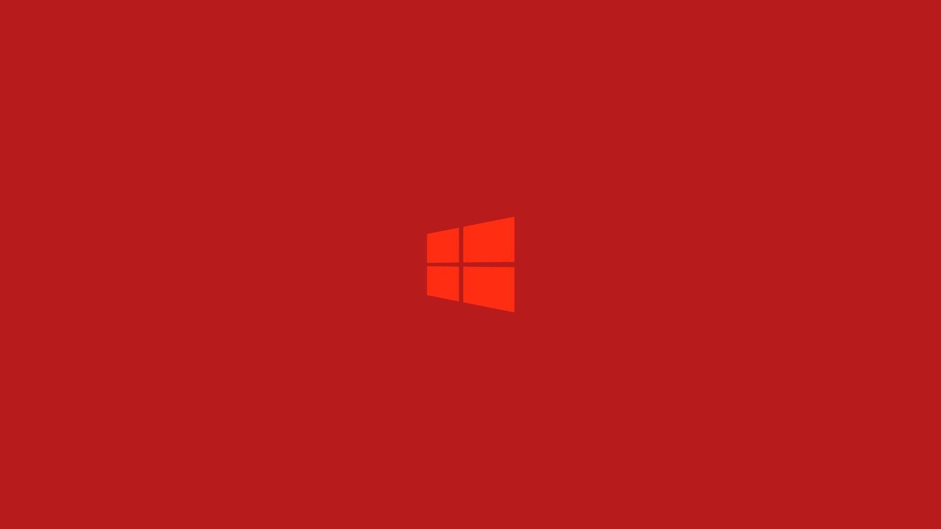 Minimalistic red metro windows 8 clean logo wallpaper