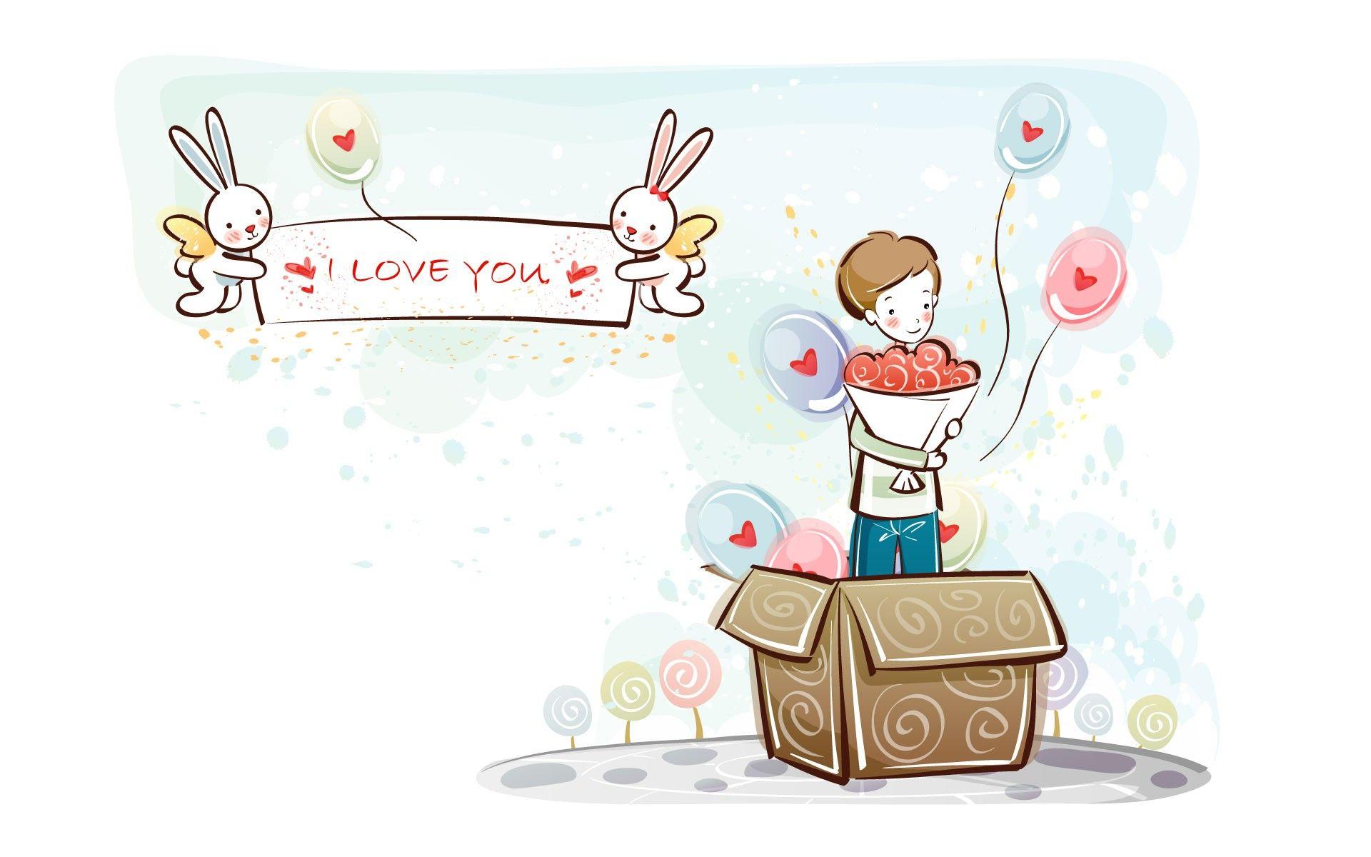 Cute Cartoon Love Couple Wallpapers - Wallpaper Cave