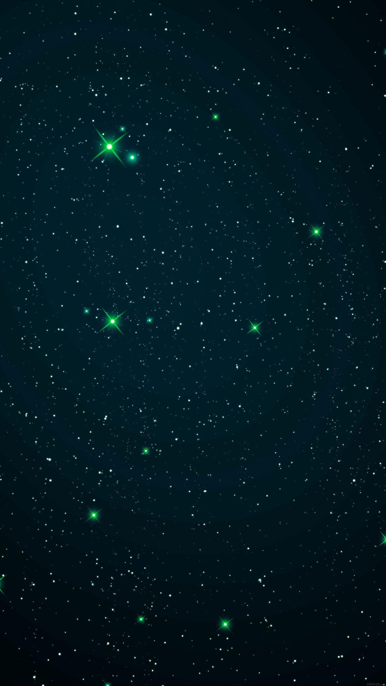 Wallpaper Space Star Night Dark Green Android wallpaper HD