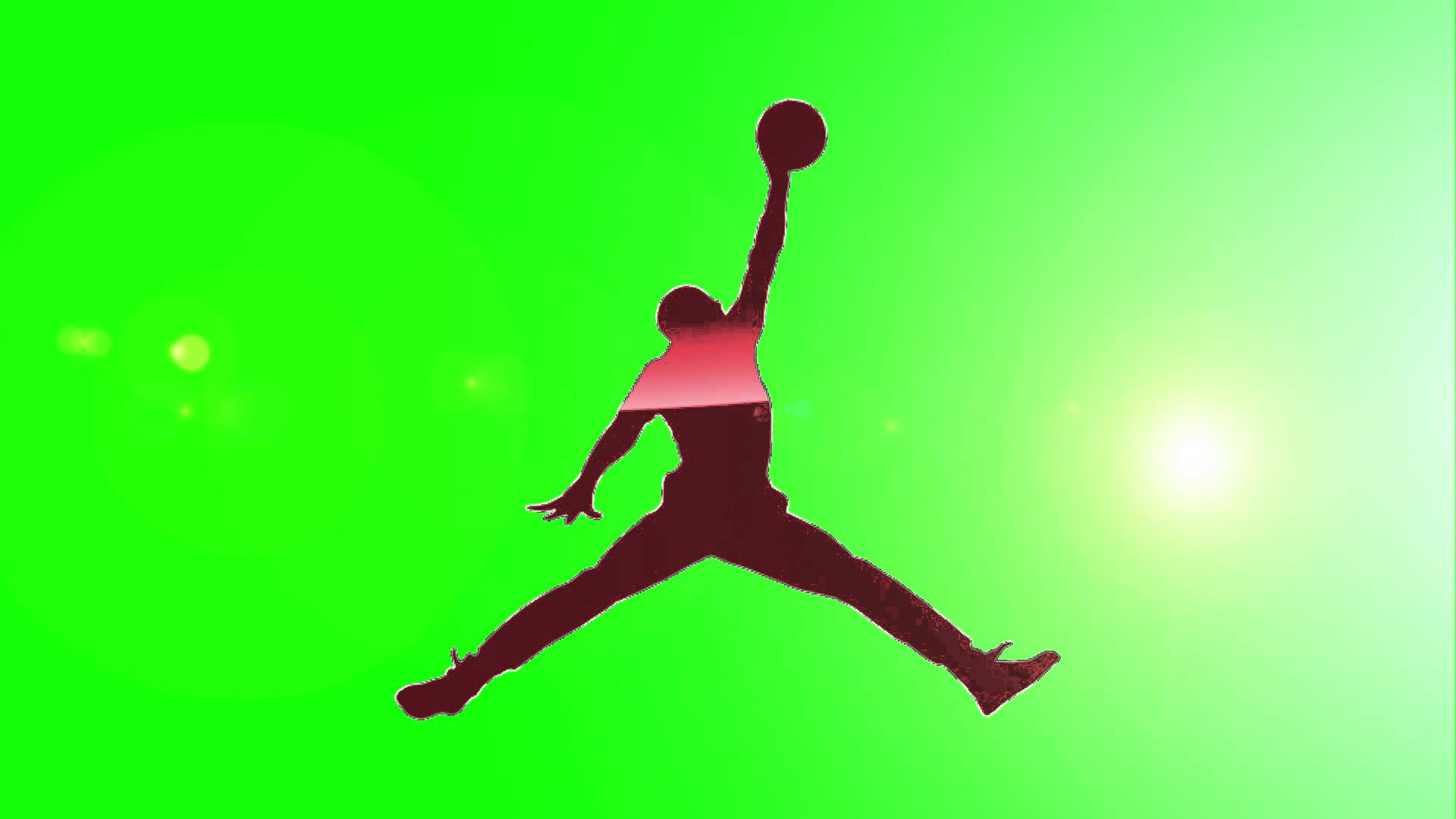 Air Jordan Logo Green Screen