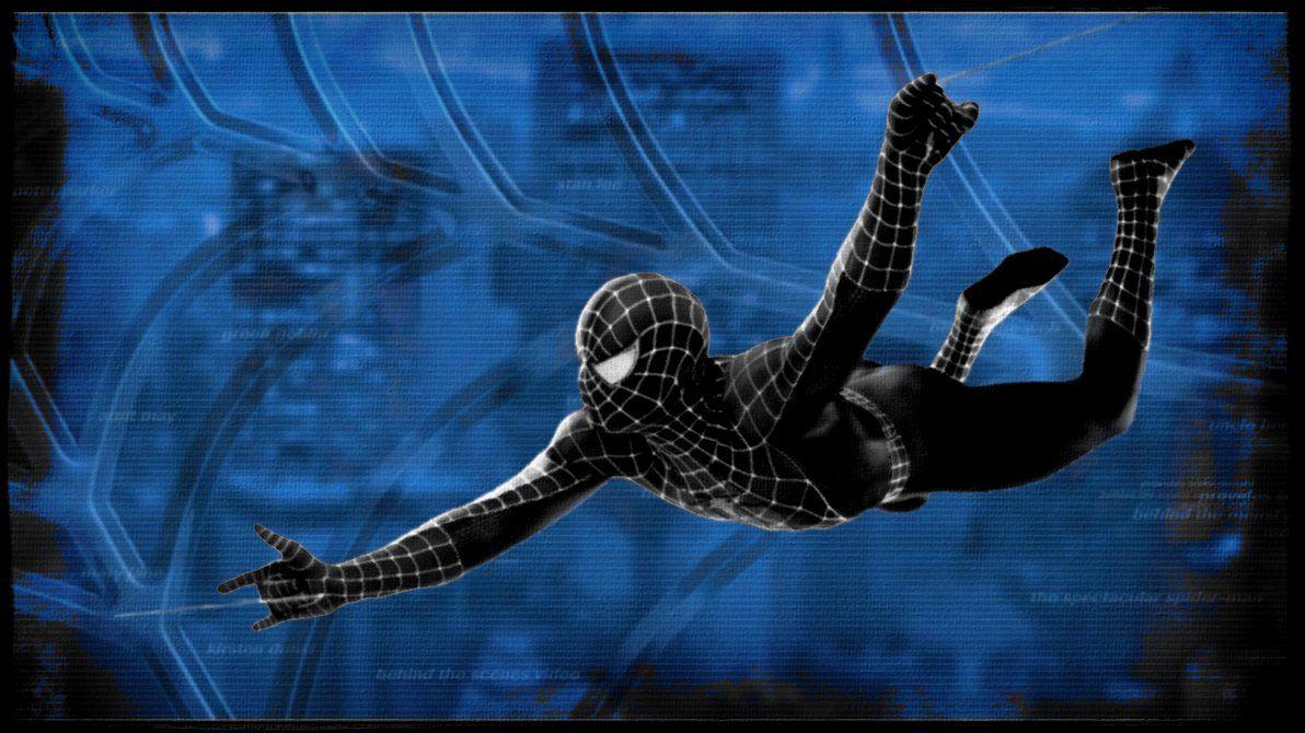 Black Suit Spider Man By Light Rock