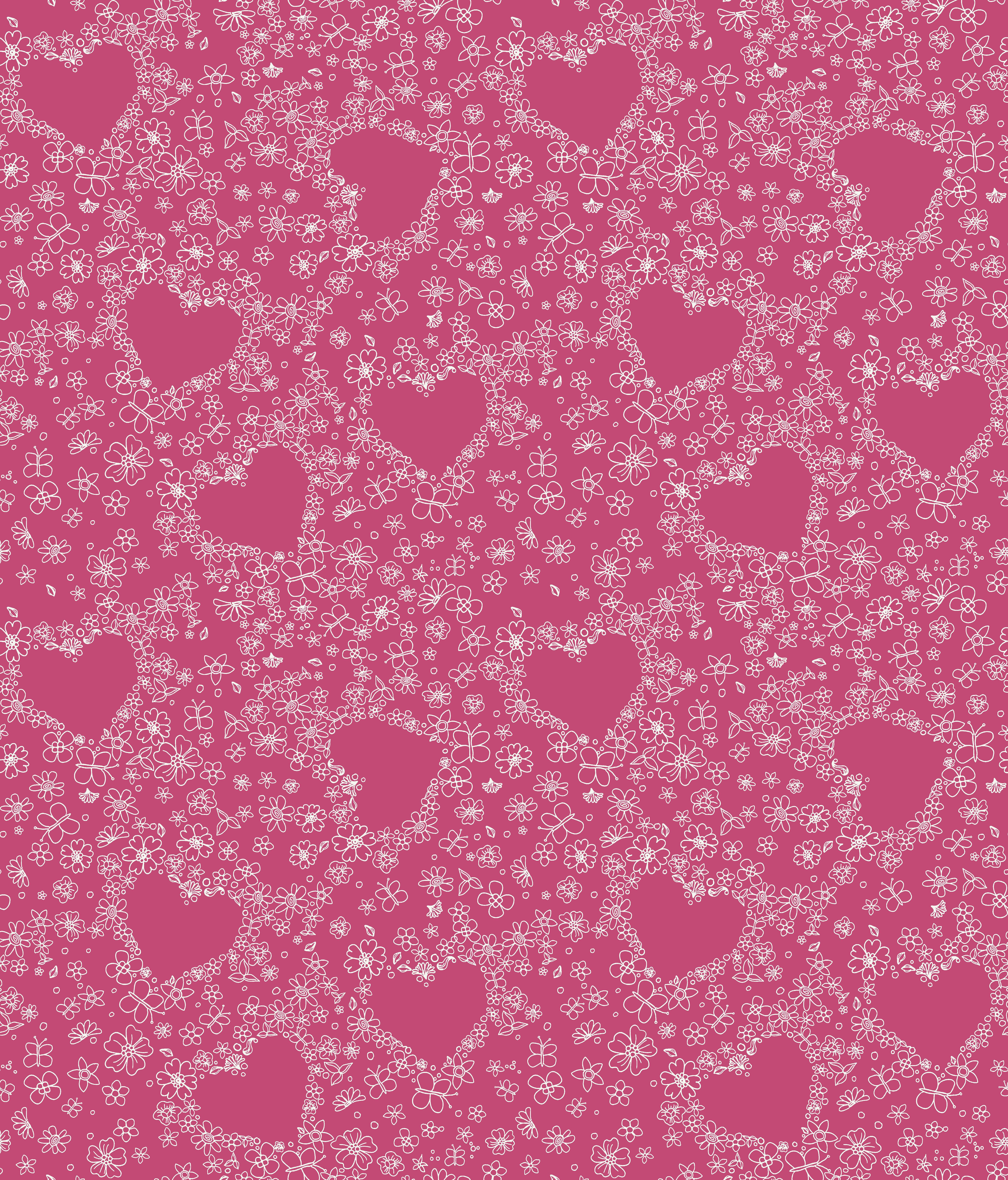 York Wallpaper Disney Princess Pink Hearts Wallpaper