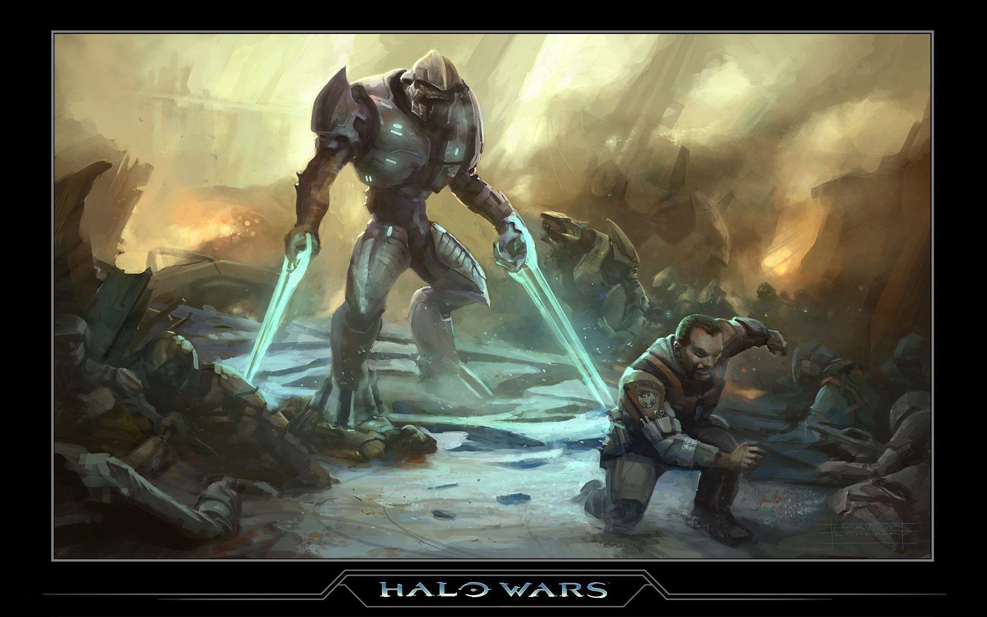 Halo Master Chief, Halo, war, Spartans, concept art HD wallpaper