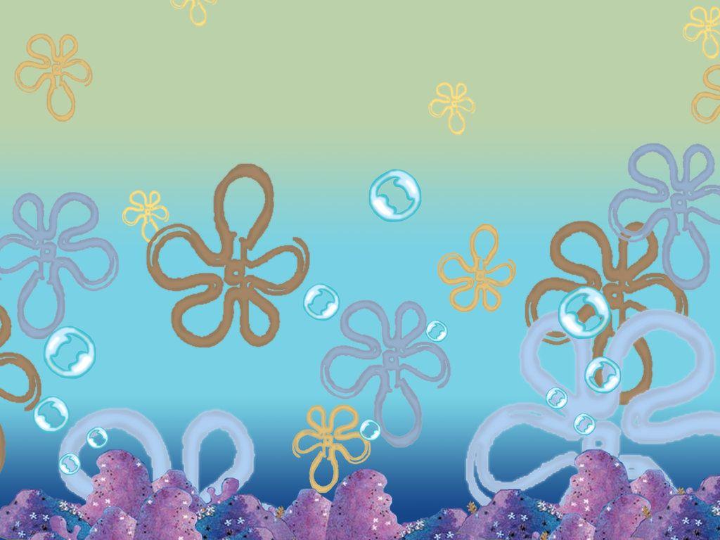 Spongebob deals flowers background