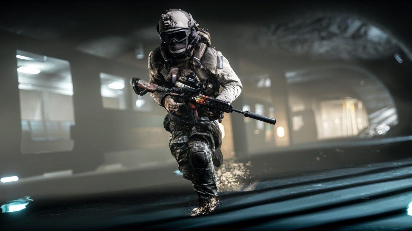 Wallpaper Soldier, Assault rifle, Battlefield HD, Games