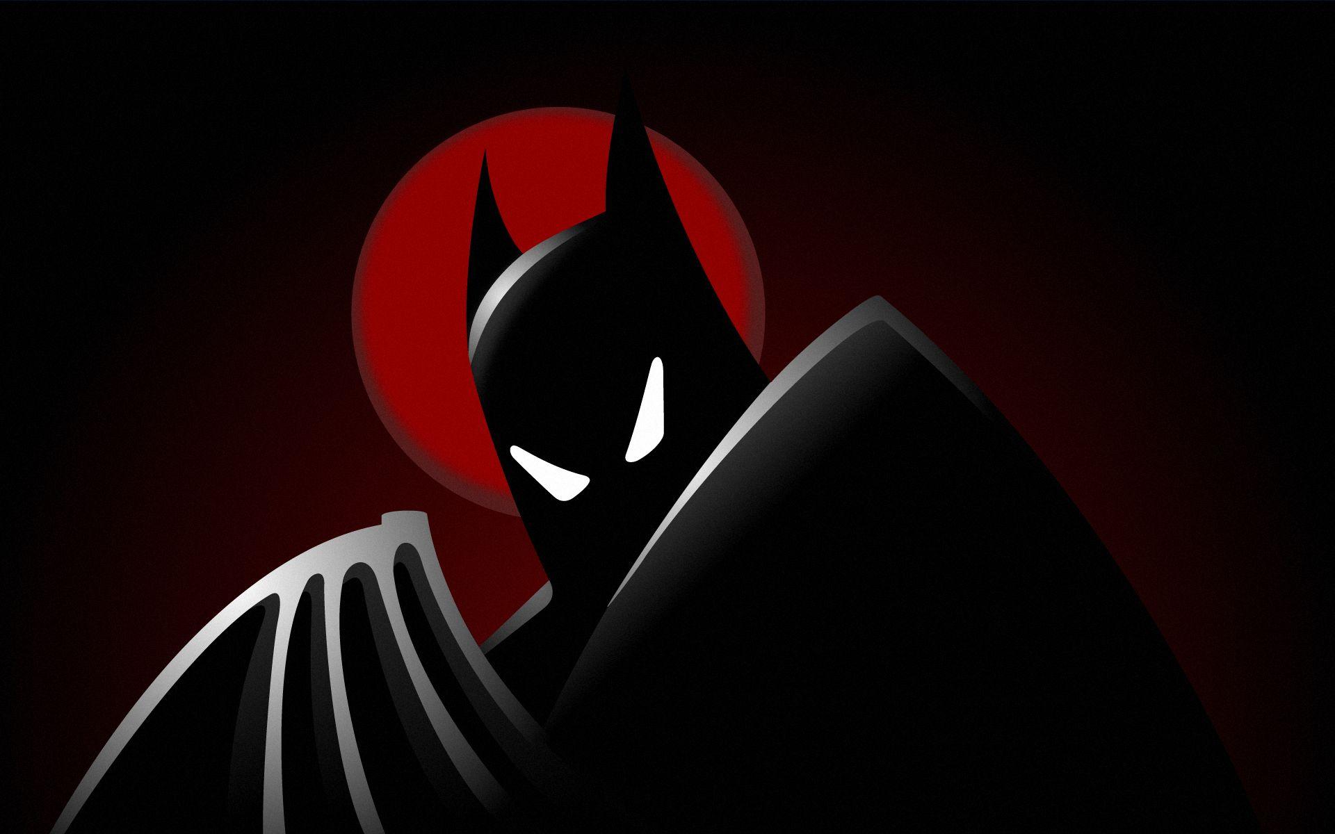 Minimalist Batman Red Desktop Wallpaper - Batman Background