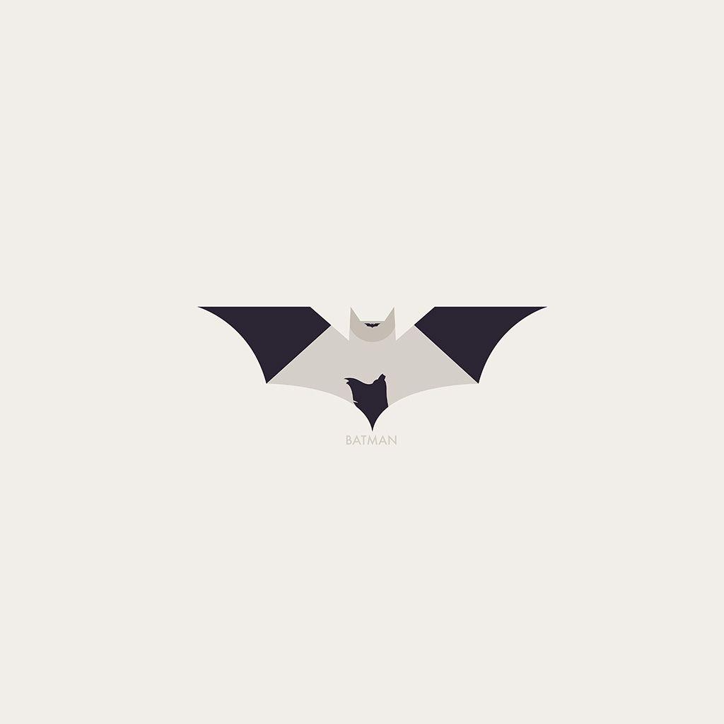 I Love Papers. hugoli art batman minimal logo illust