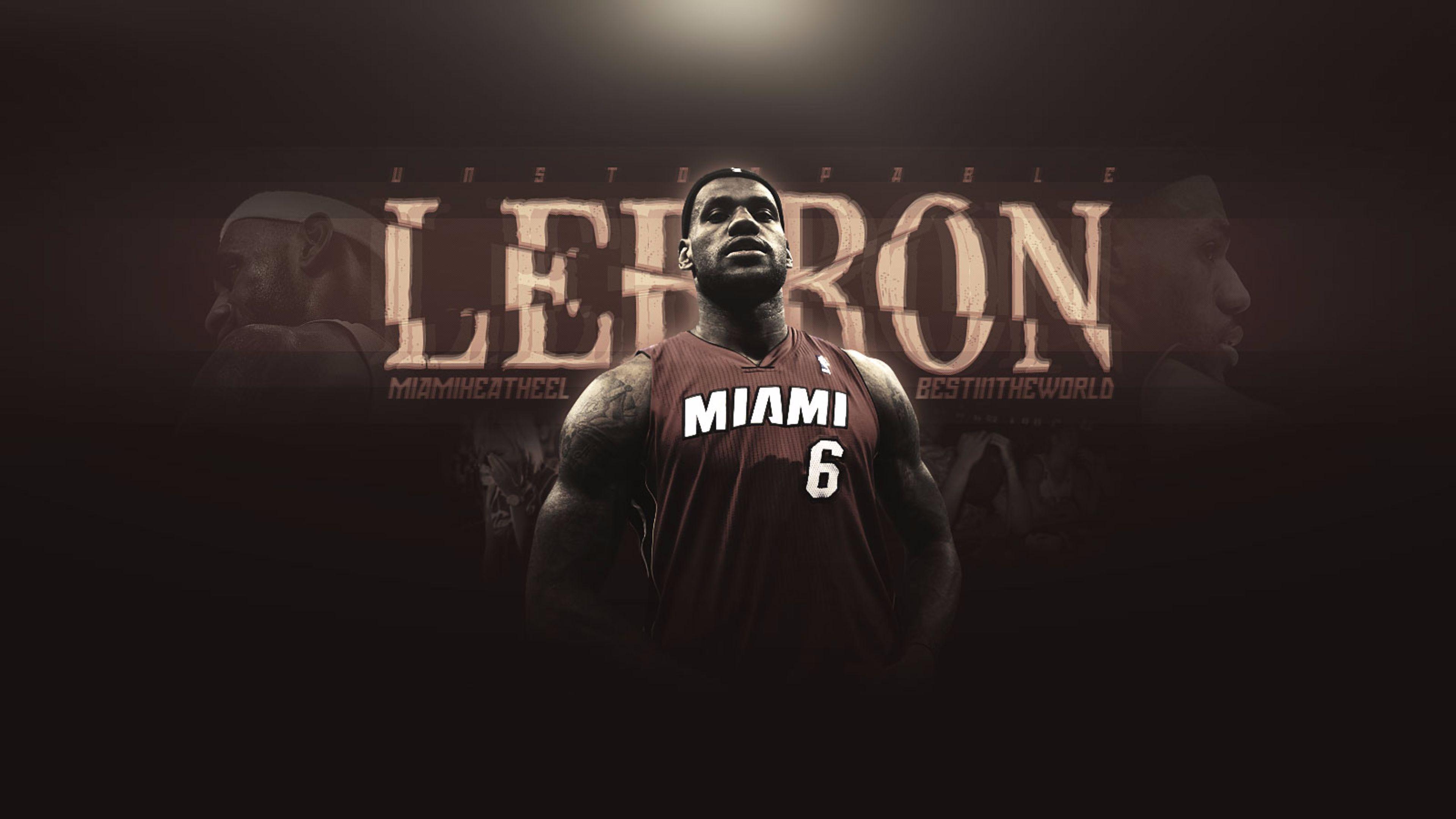 LeBron James Miami Heat 4K Wallpaper