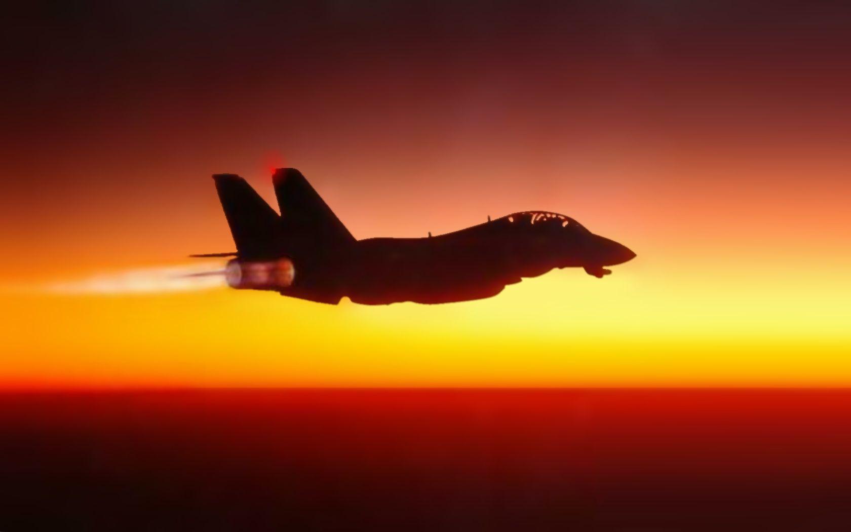 F14 tomcat sunset wallpaperx1050