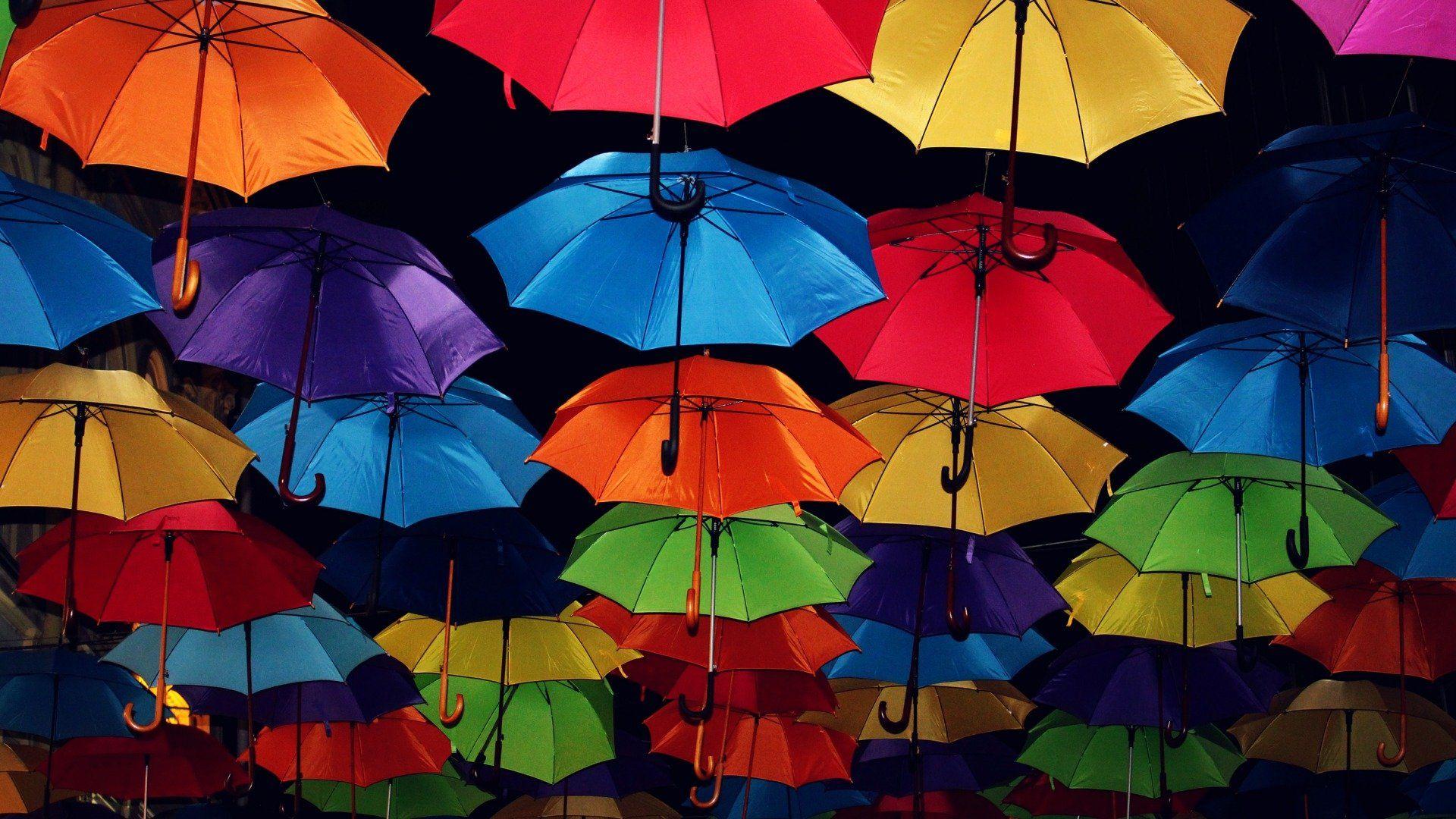 Colorful umbrellas wallpaperx1080