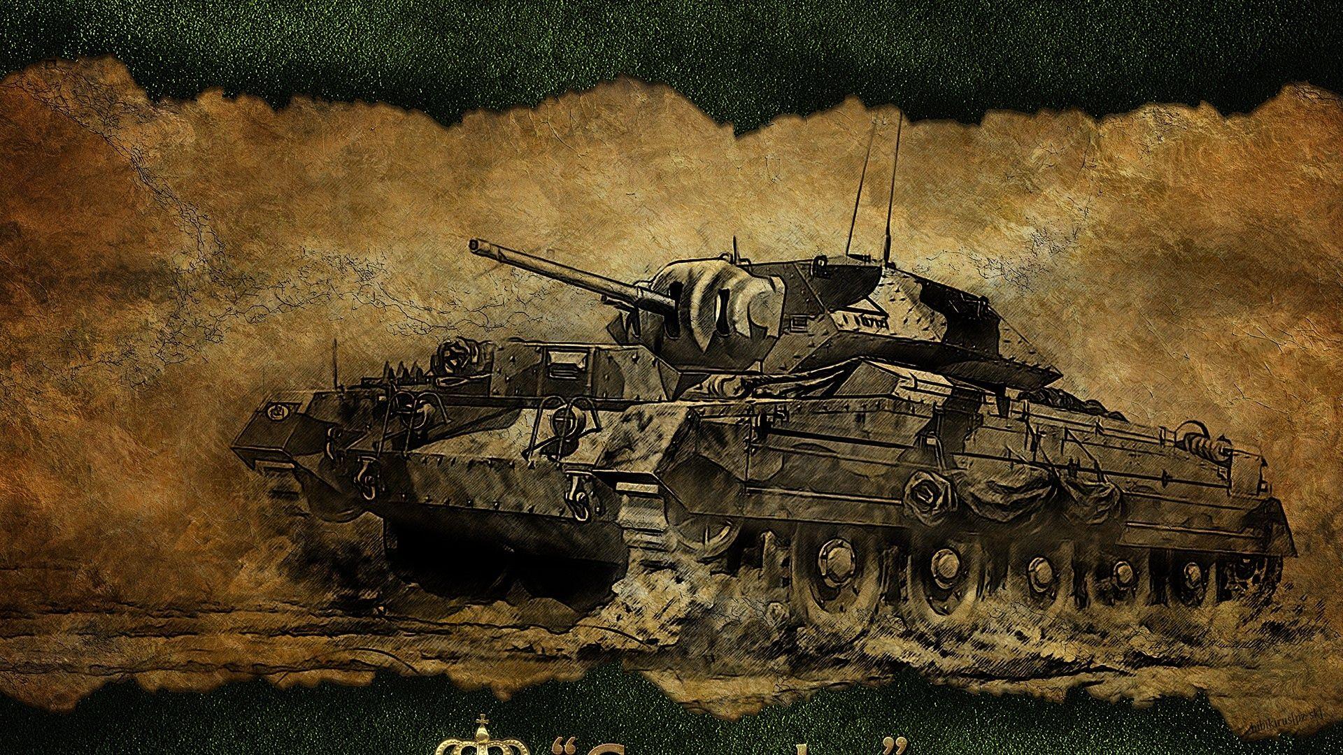 Download Wallpaper 1920x1080 world of tanks, crusader, tank, game