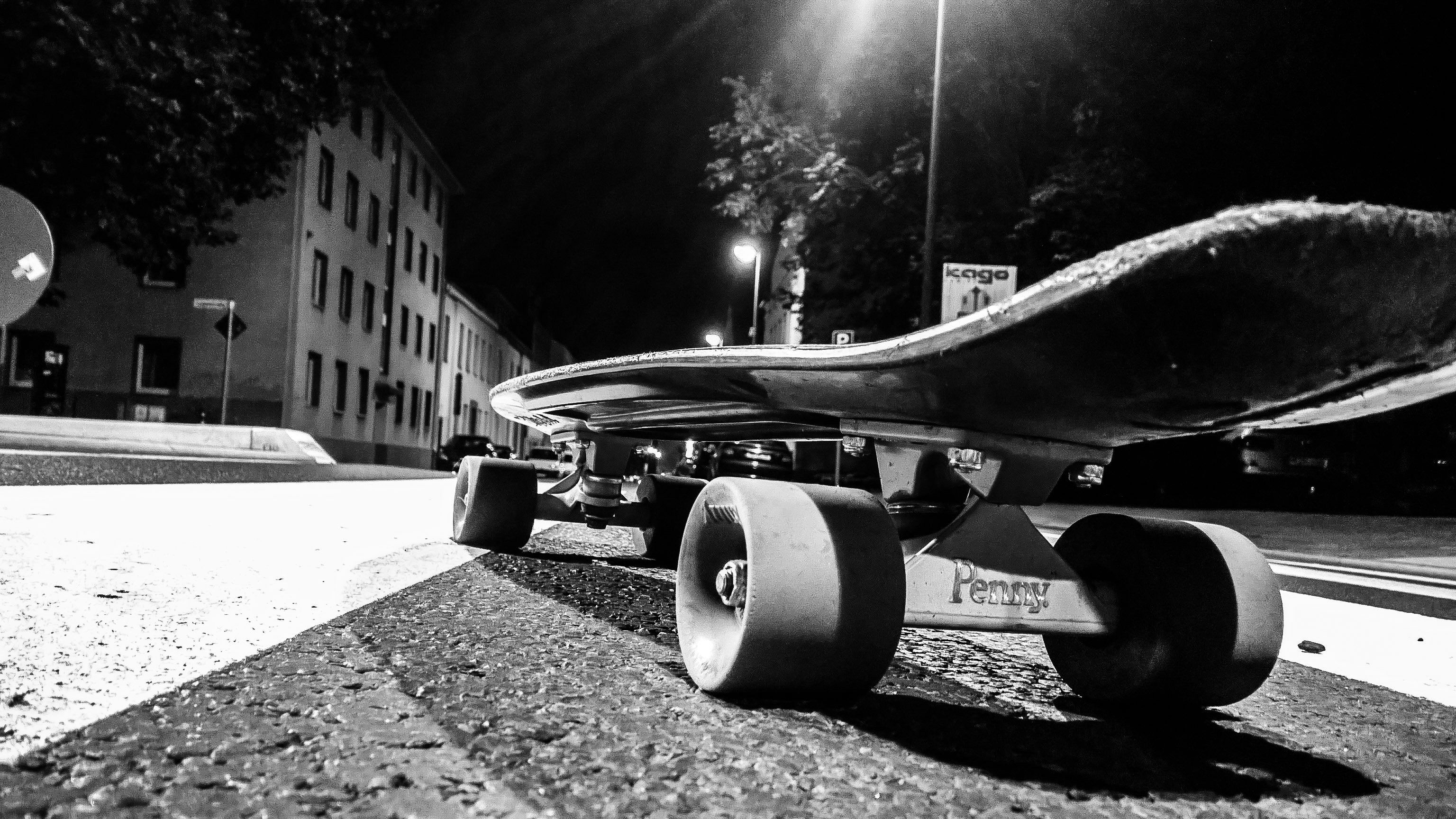Penny Skateboards Skateboard Monochrome Streets Night