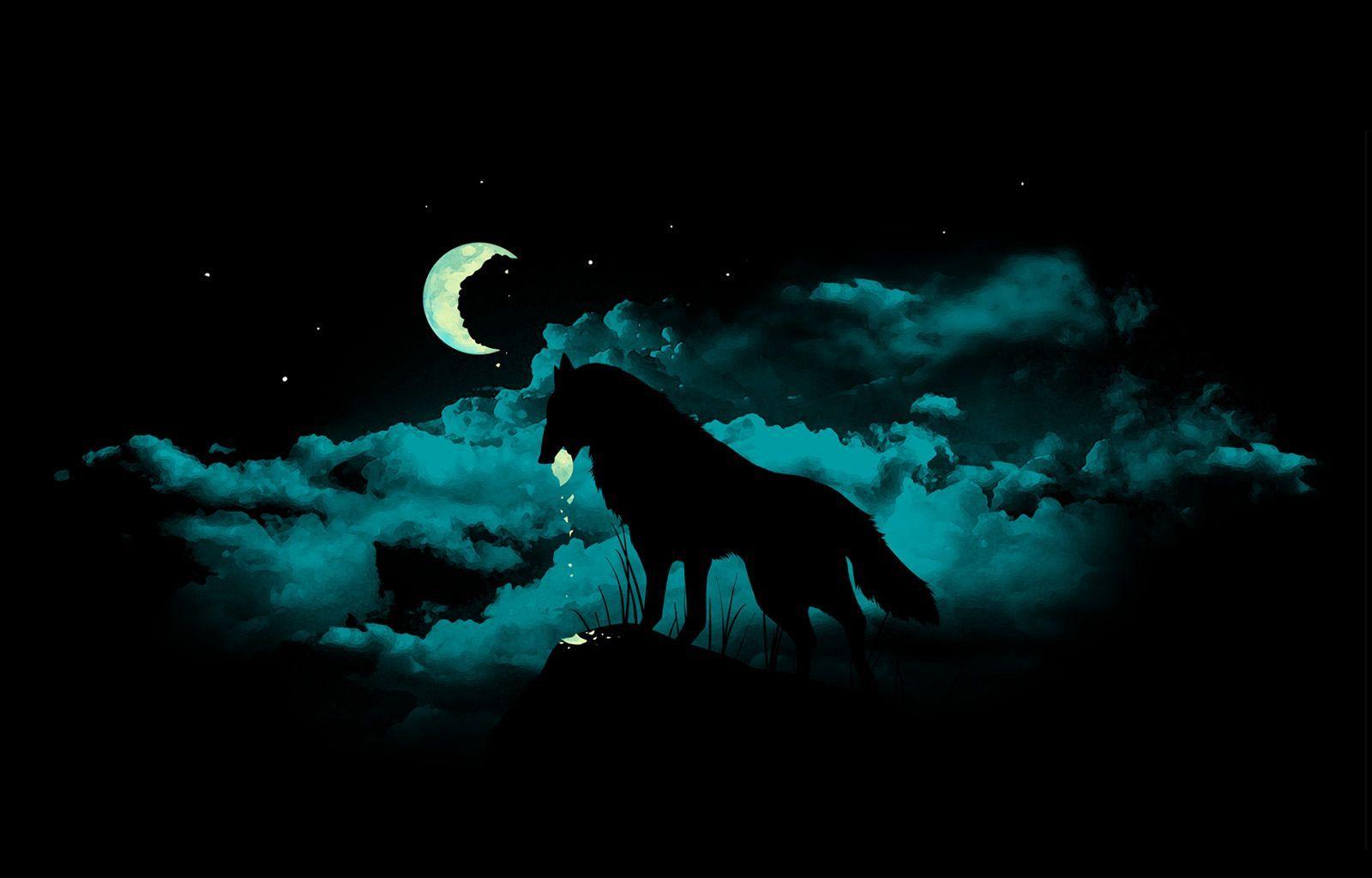 wolf graphic wallpaper