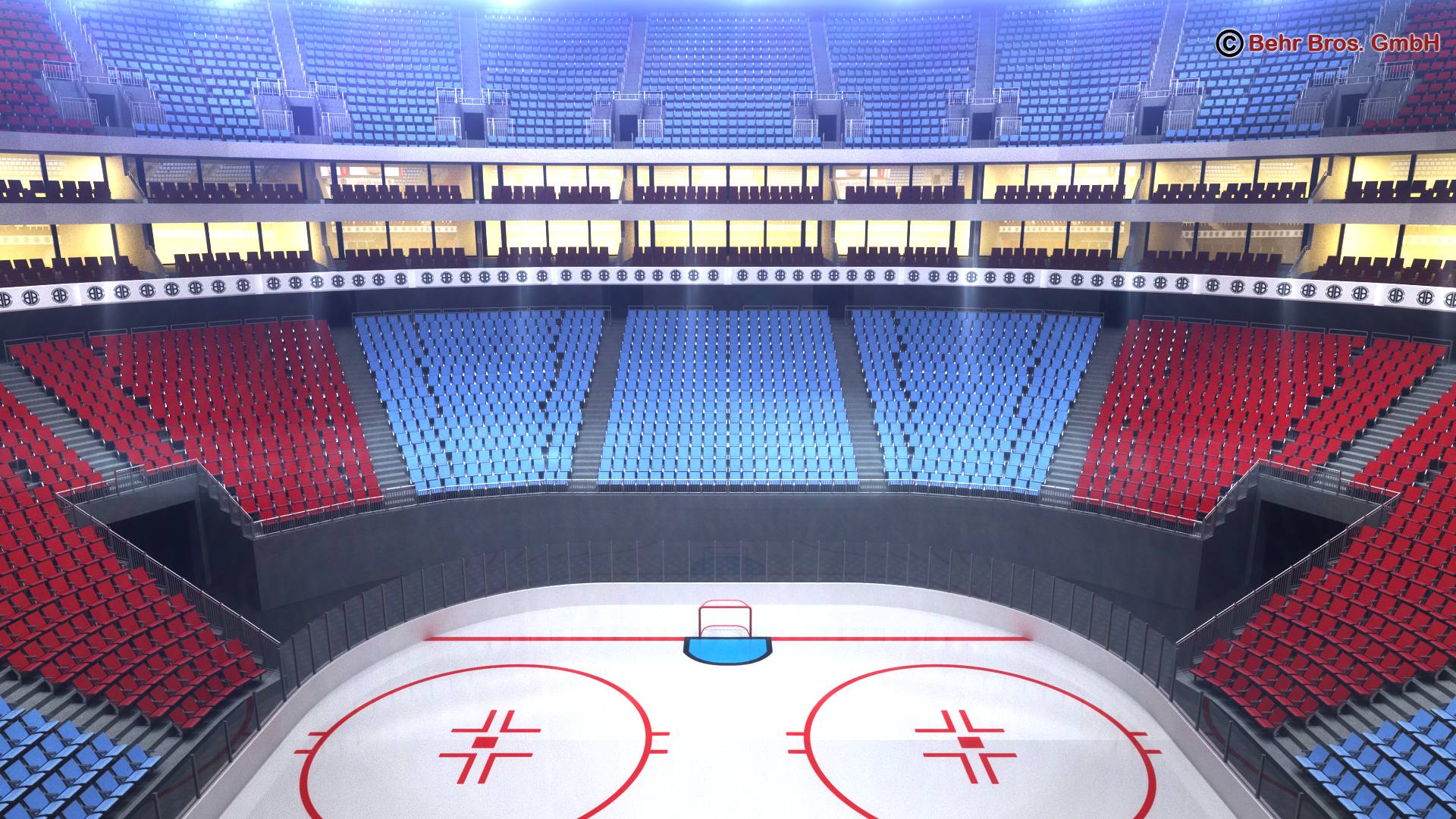 Ice Hockey Arena V2 3D Model