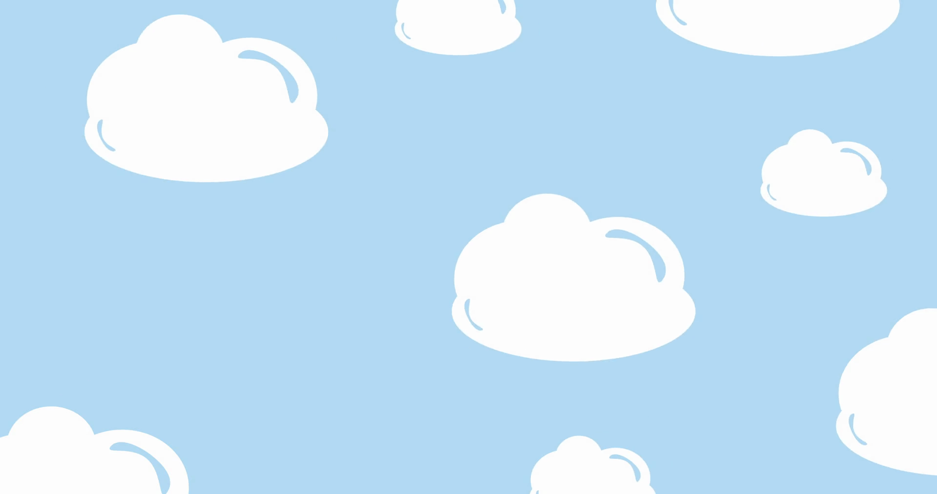 Clouds float across the sky background for web or app design