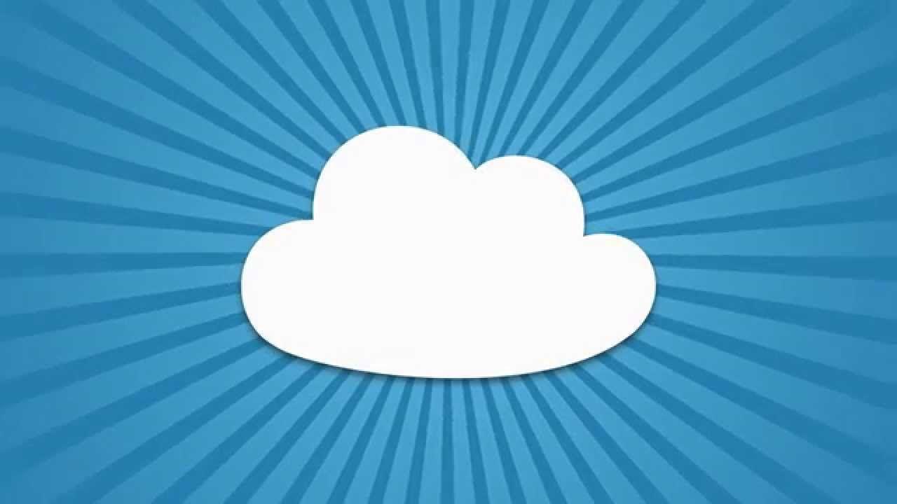Cartoon Clouds with rays info motion graphic animation Royalty