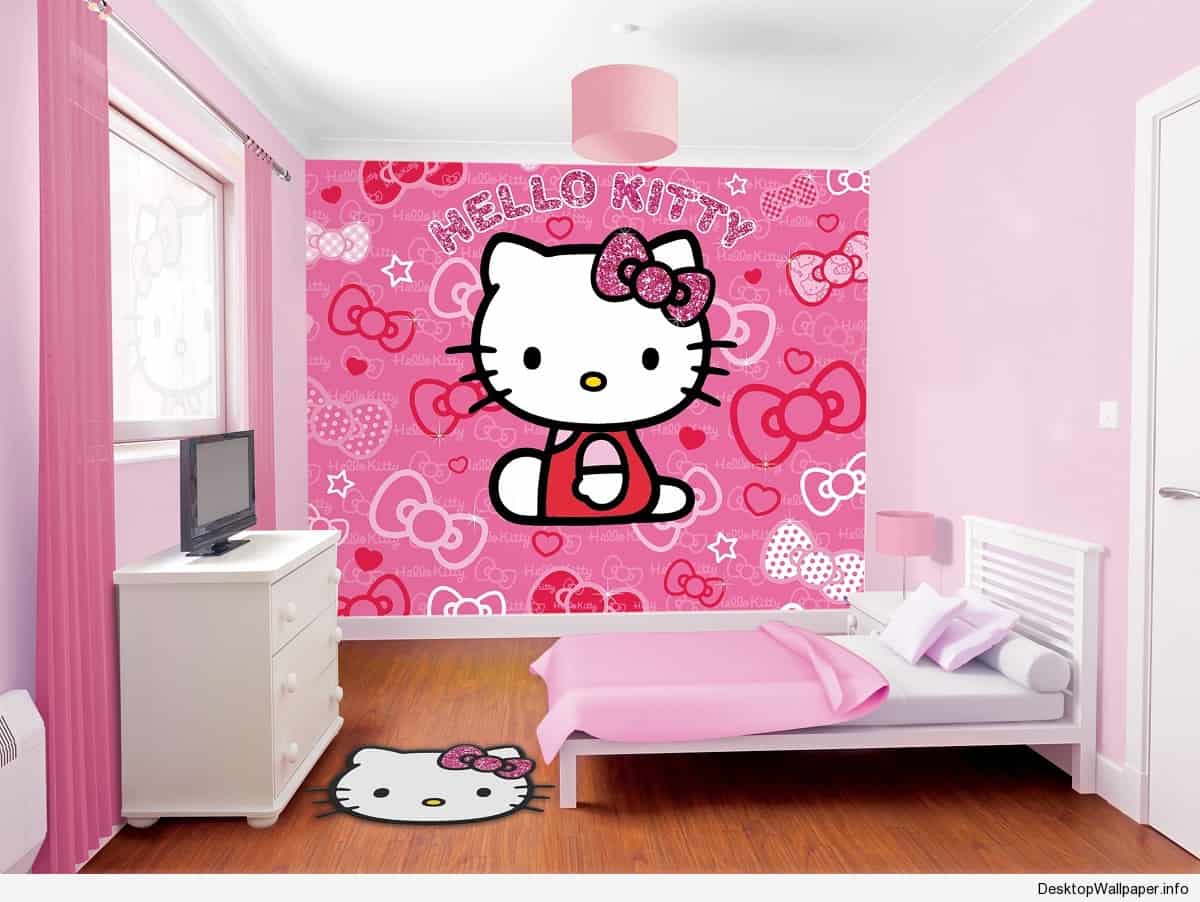 hello kitty wallpaper pink and black