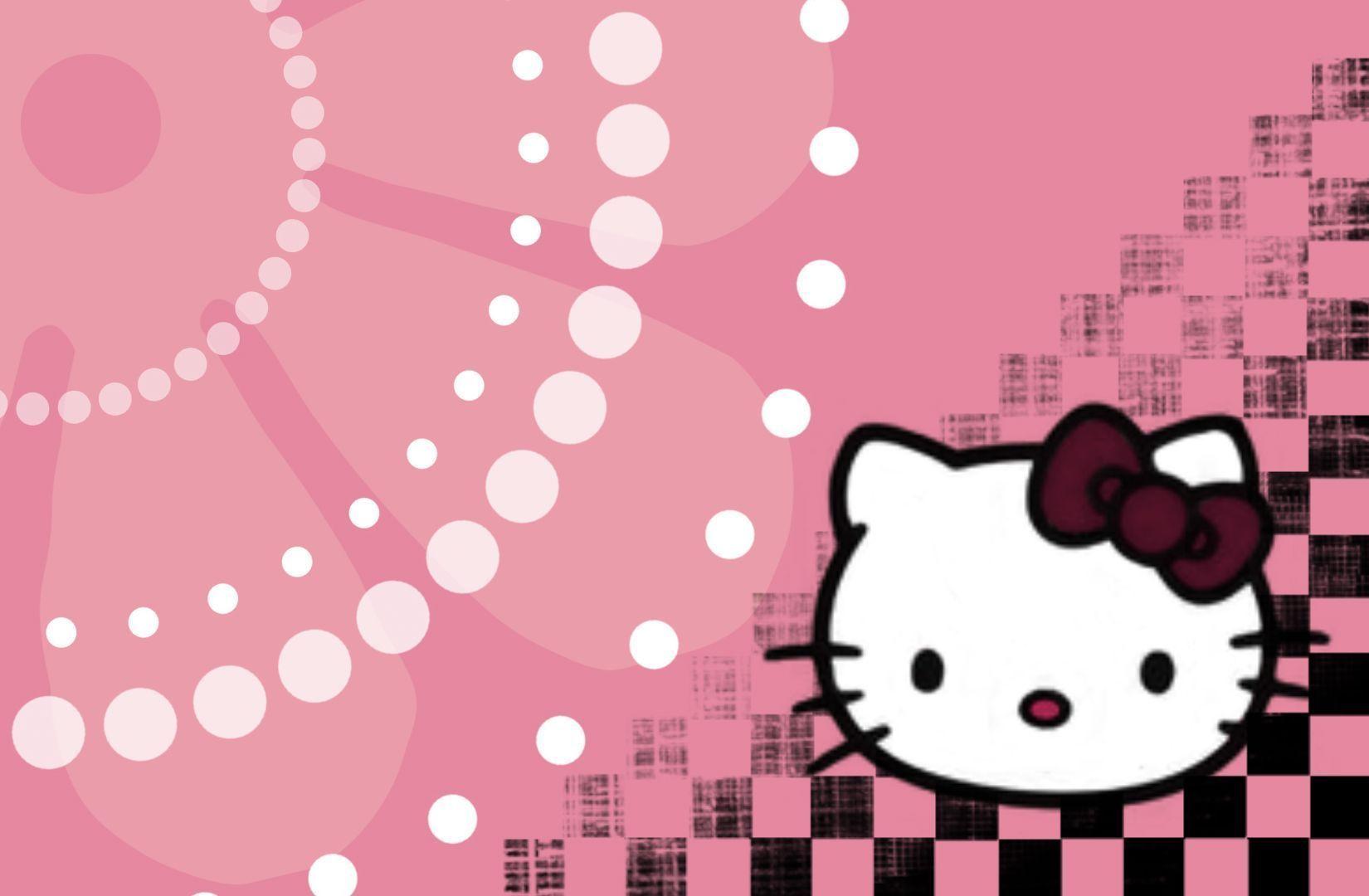 Black Hello Kitty Background Wallpaper. HD Wallpaper