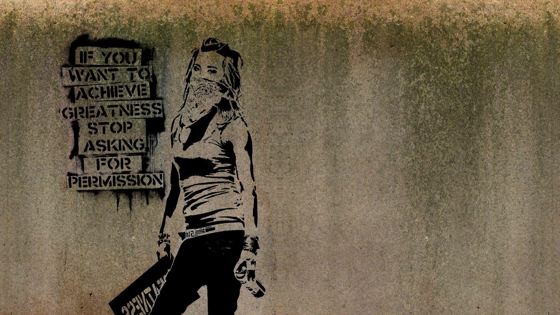 graffiti, Women, Banksy, Artwork, Text, Quote, Minimalism