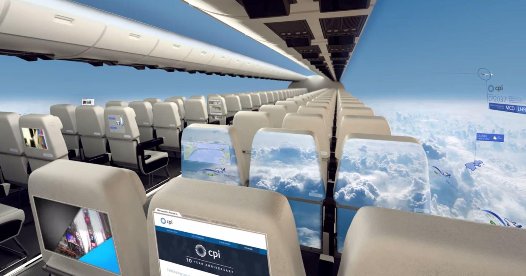 In 10 Years, Windowless Aircraft Will Provide Passengers With A
