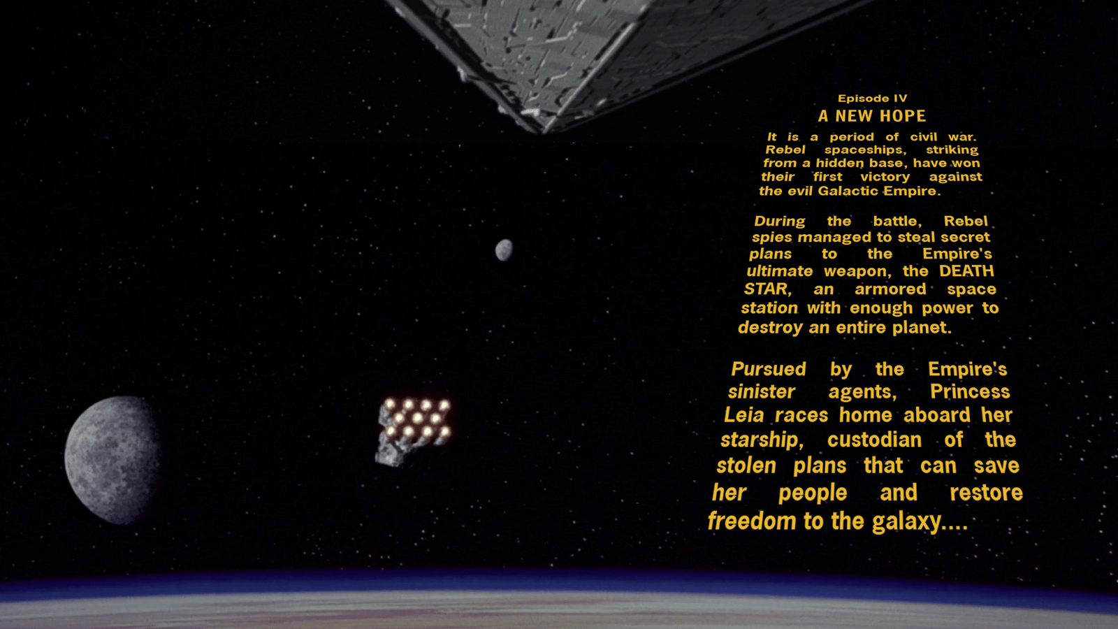 Star Wars Episode IV Crawl Wallpaper By Spirit Of Adventure