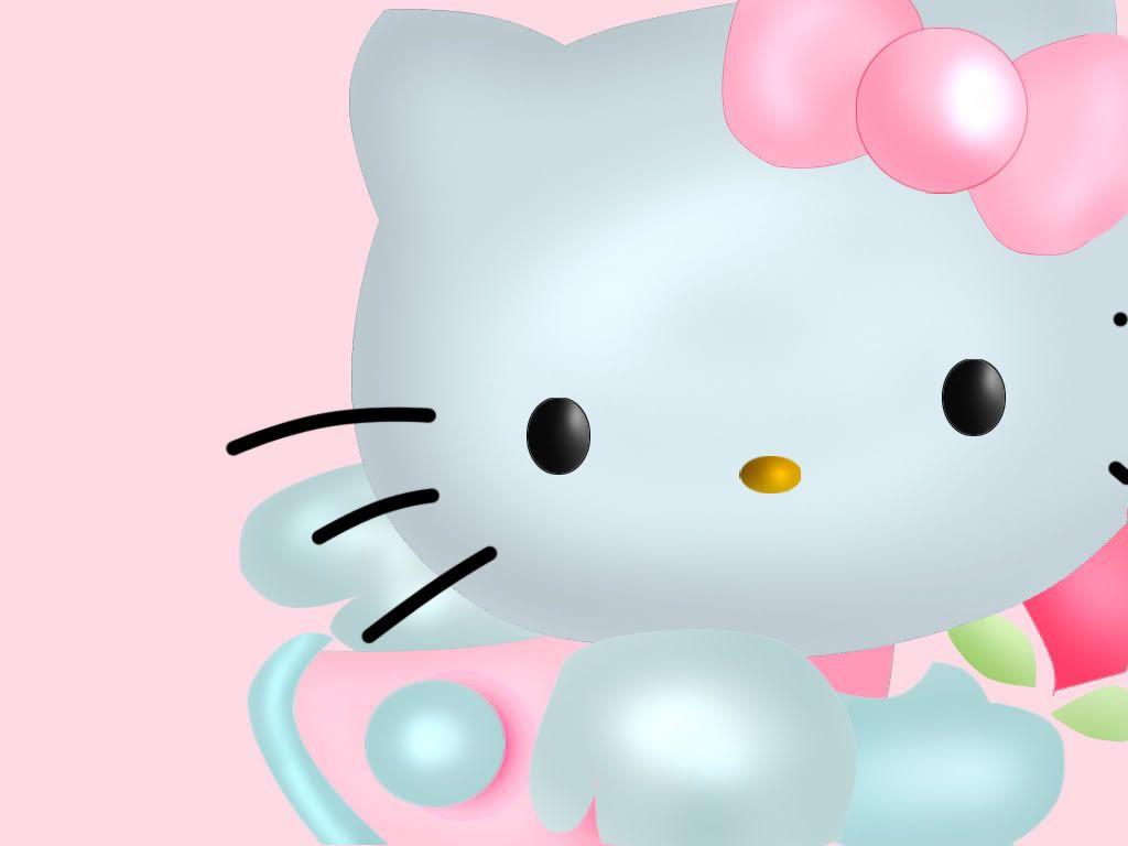 3D Adorable Hello kitty Wallpaper