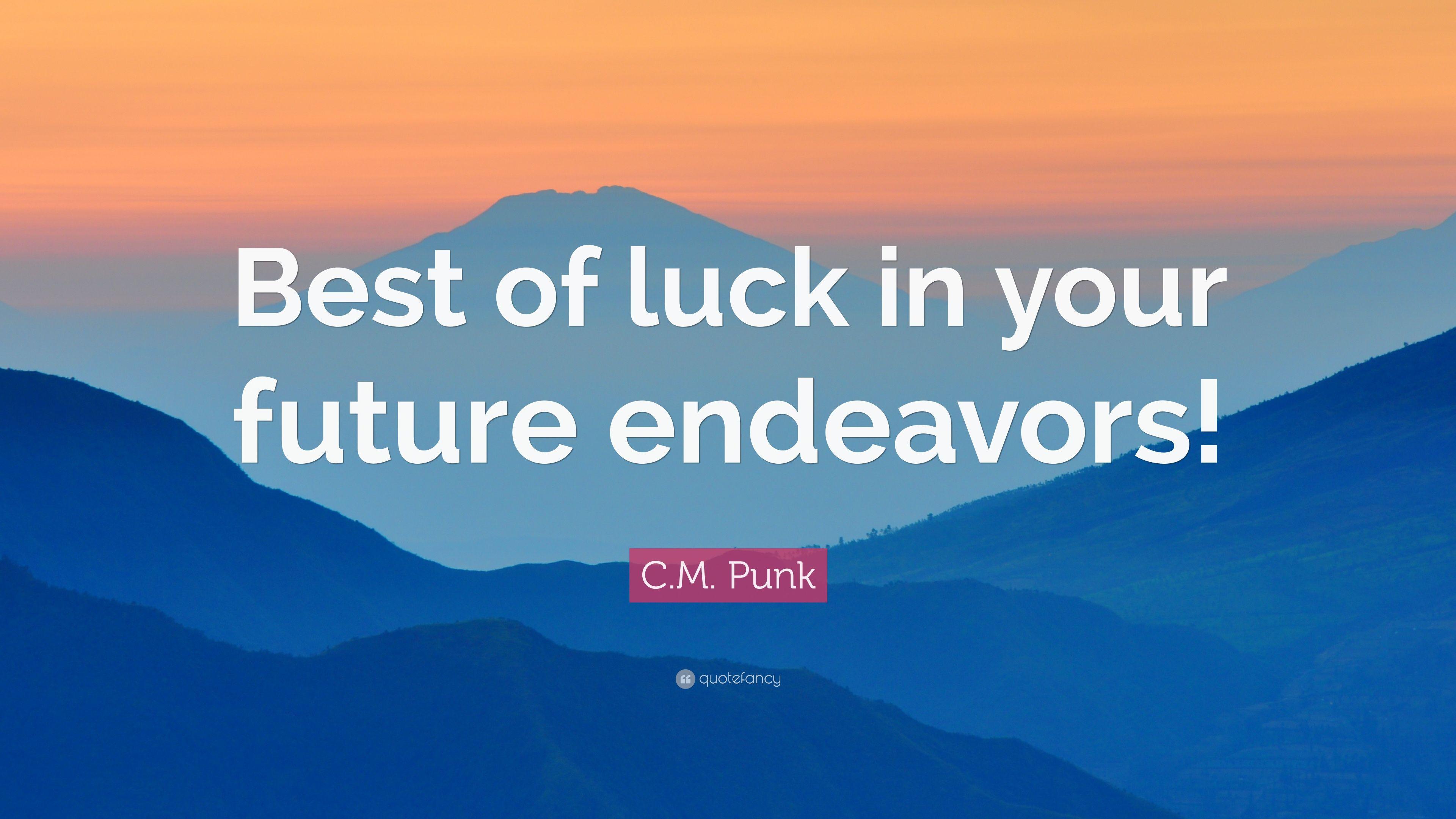 C.M. Punk Quote: “Best of luck in your future endeavors!” 9