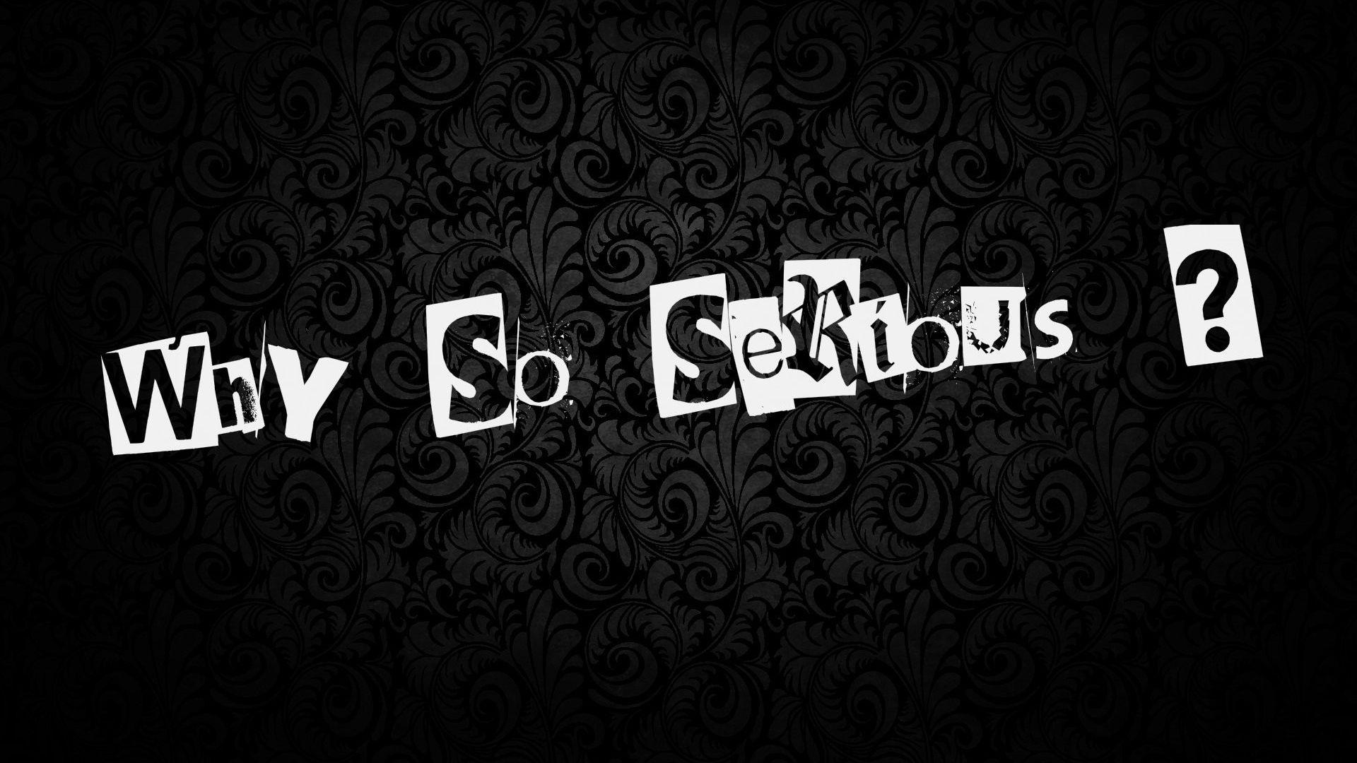 Download wallpapers 1920x1080 why so serious, inscription, backgrounds