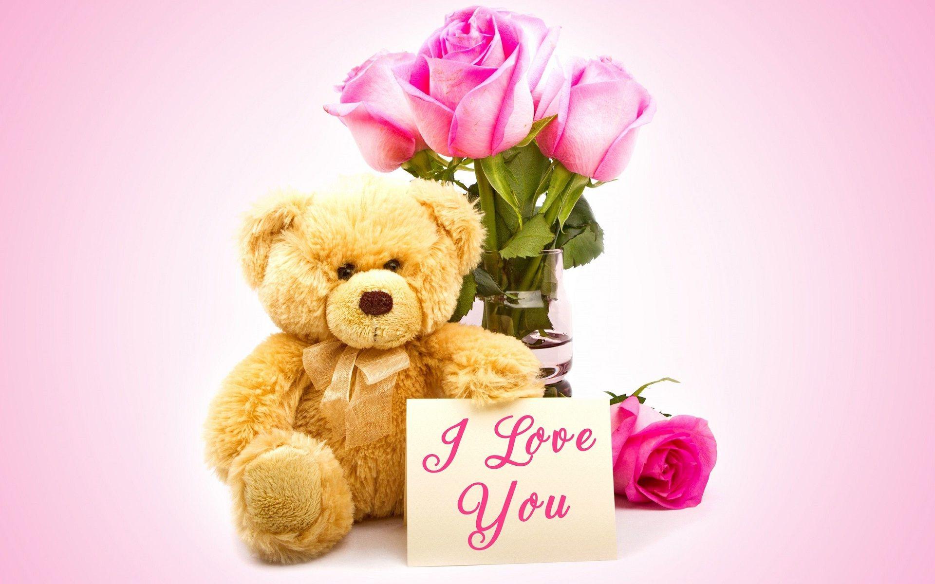 I love you teddy bear best sale hd images