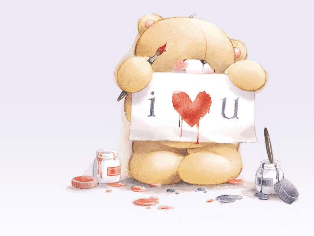 I Love Teddy Bear Wallpaper Download