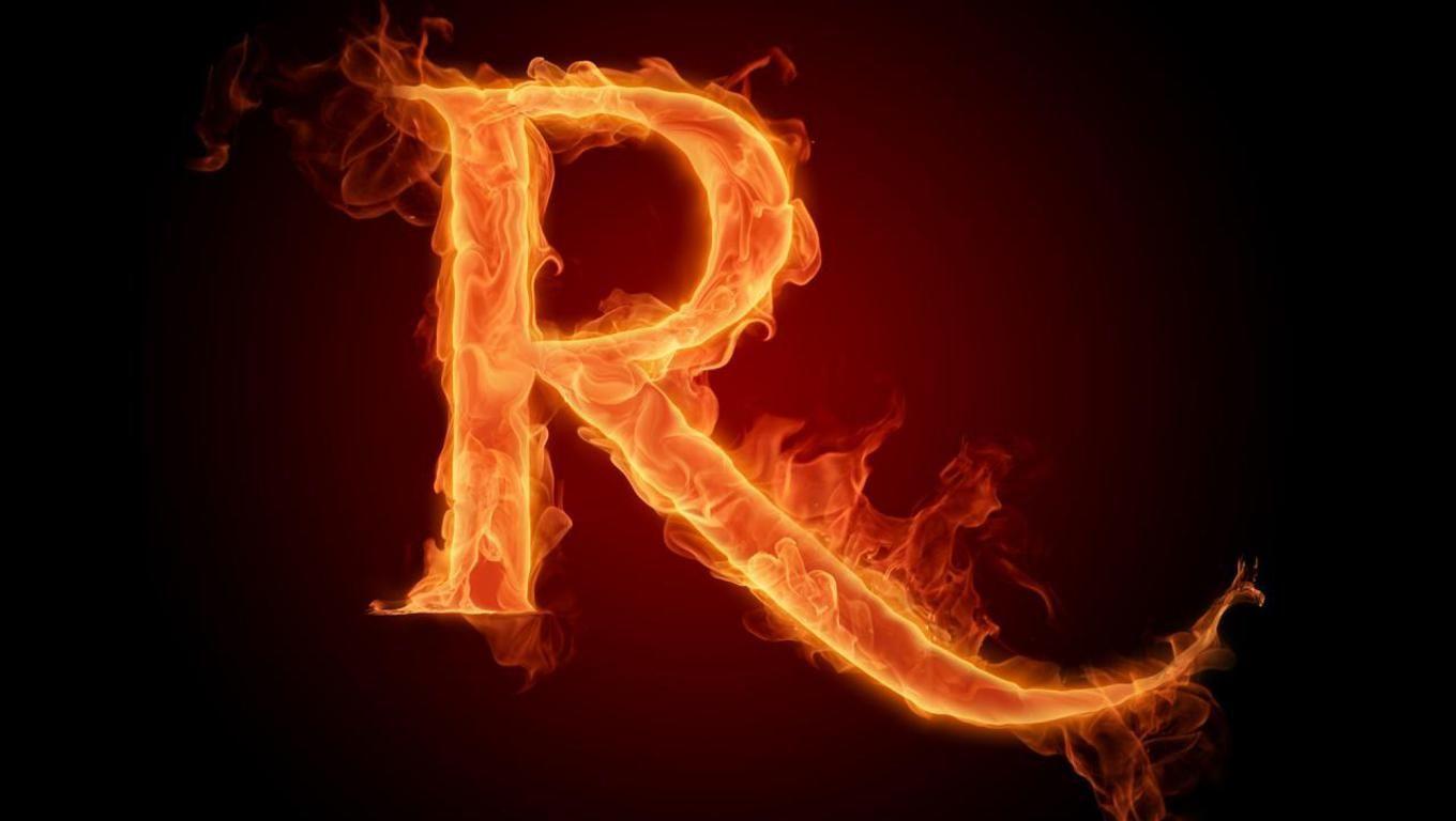 R Logo. Letter R Wallpaper The Free Fiery English