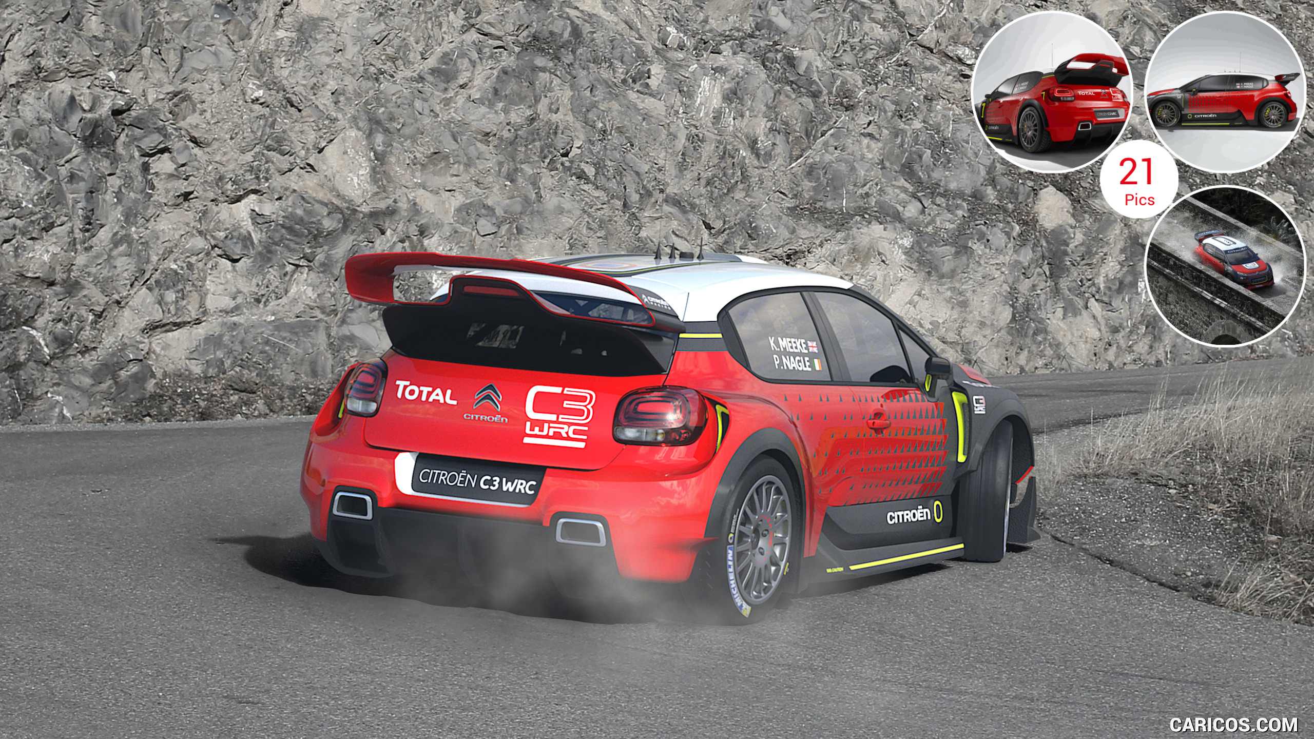 Citroen C3 WRC Concept Three Quarter. HD Wallpaper