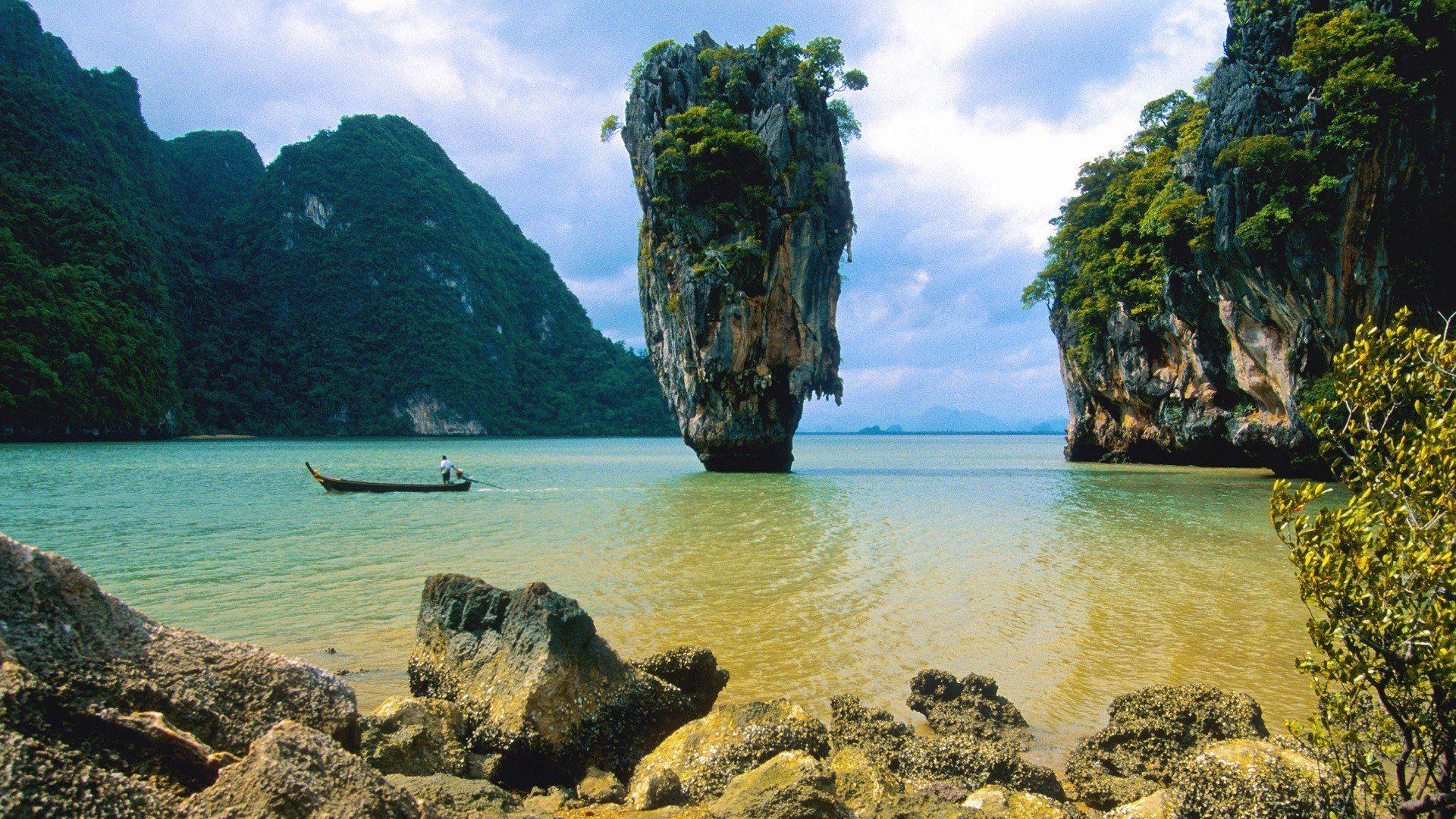 Landscapes nature James Bond islands Thailand majestic National Park