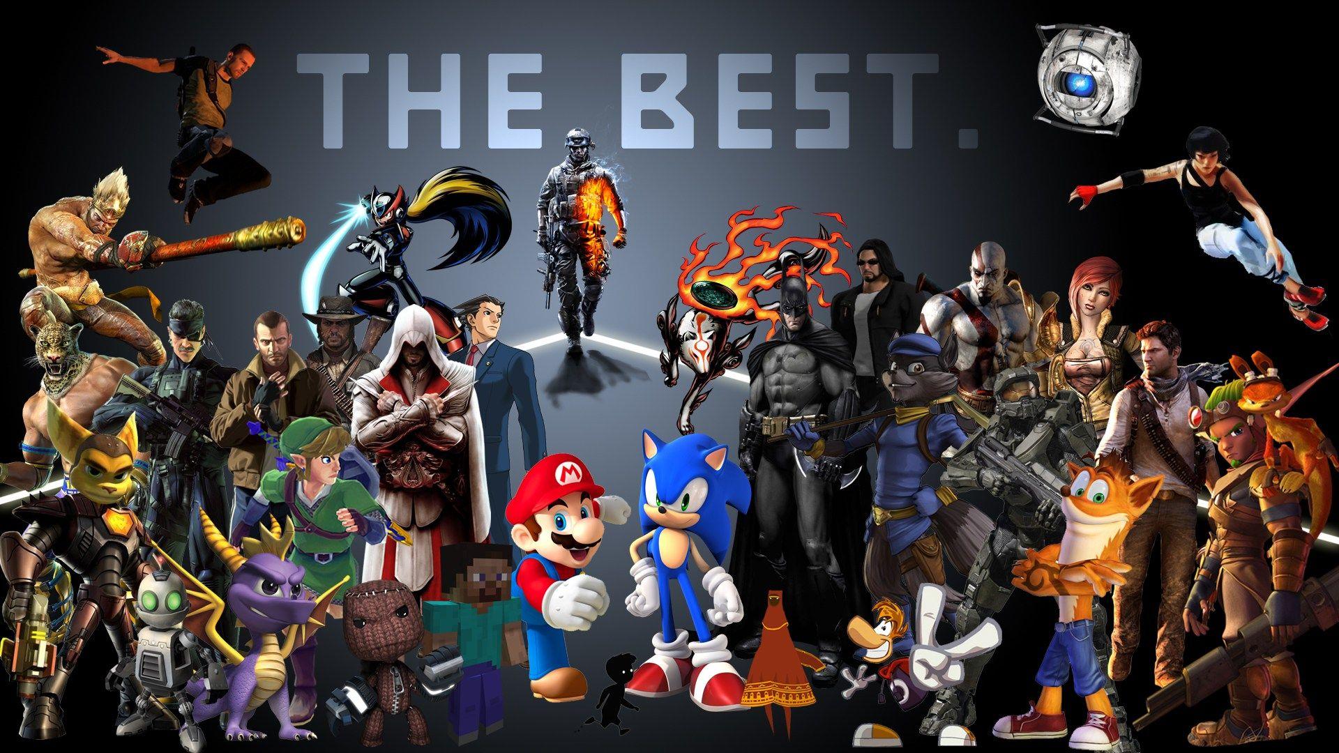 Latest Amazing Video Game Character Collage Youtube Hd Wallpaper