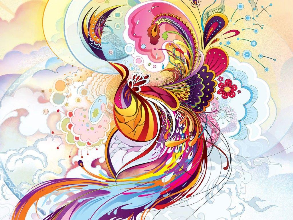 High resolution abstract phoenix wallpaper