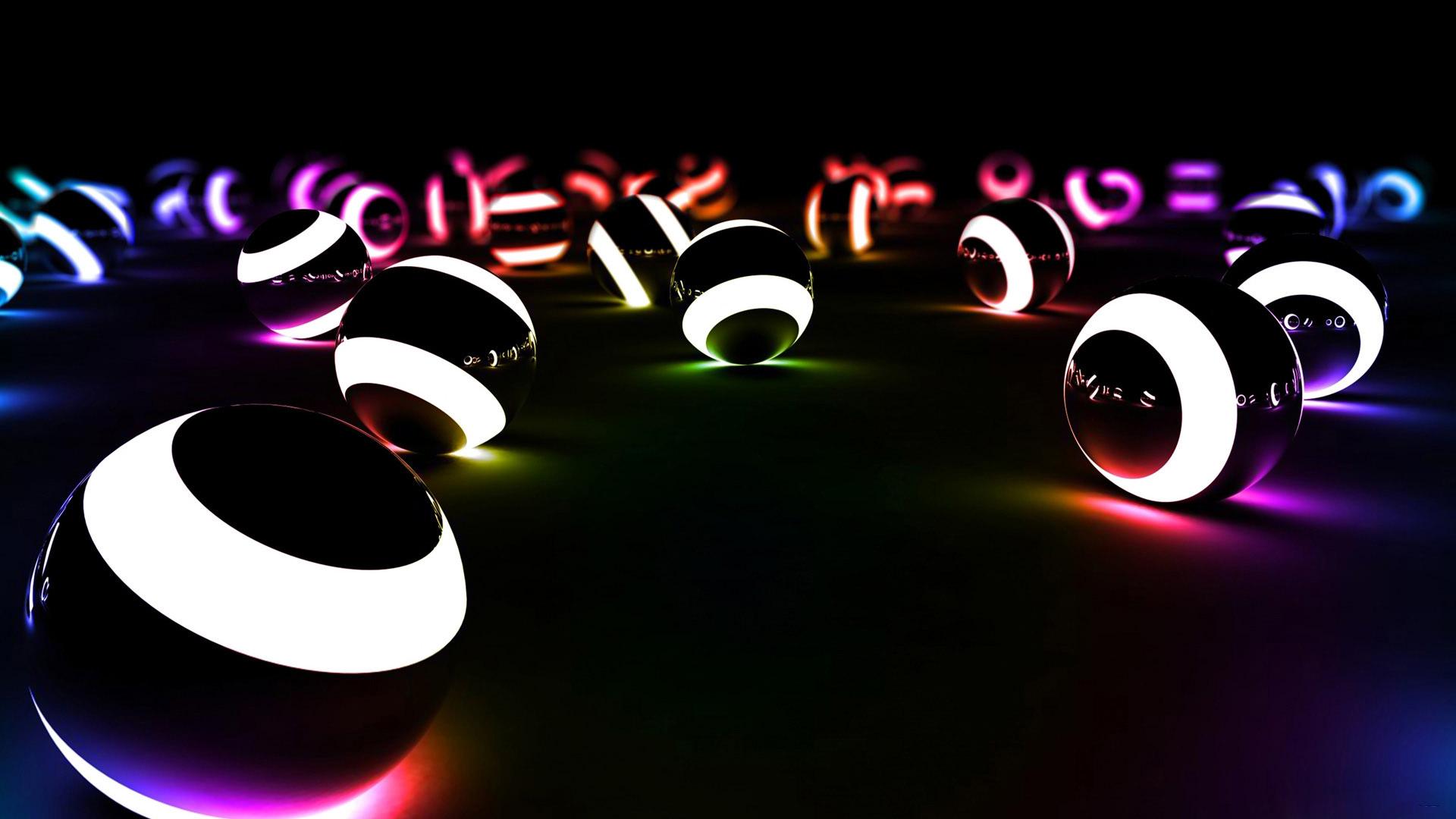 3D Balls Neon Wallpaper Wallpaper. High Resolution Wallarthd.com