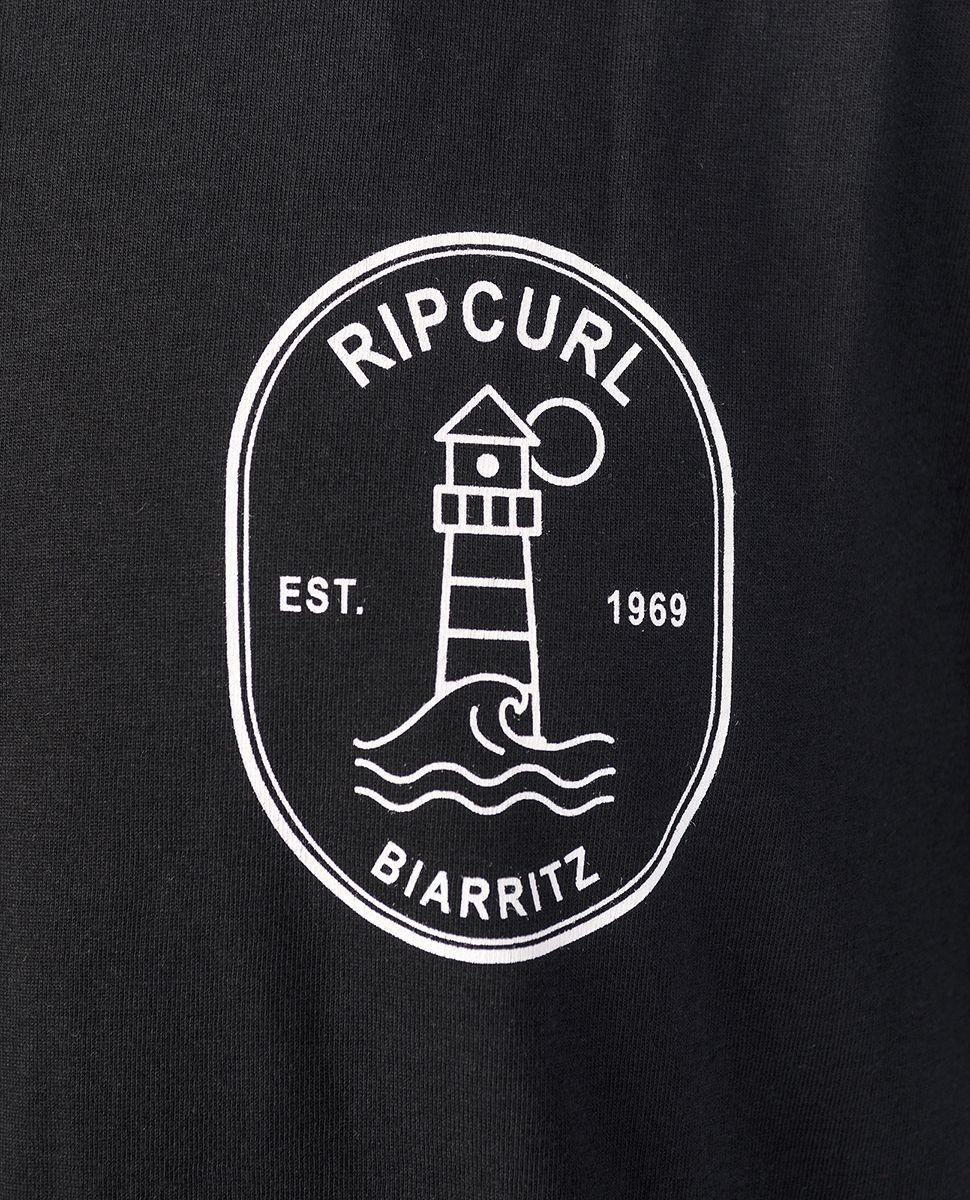 Biarritz Badge Dark Tee. Mens T- Shirts. Beach & Surf Tees & Tee