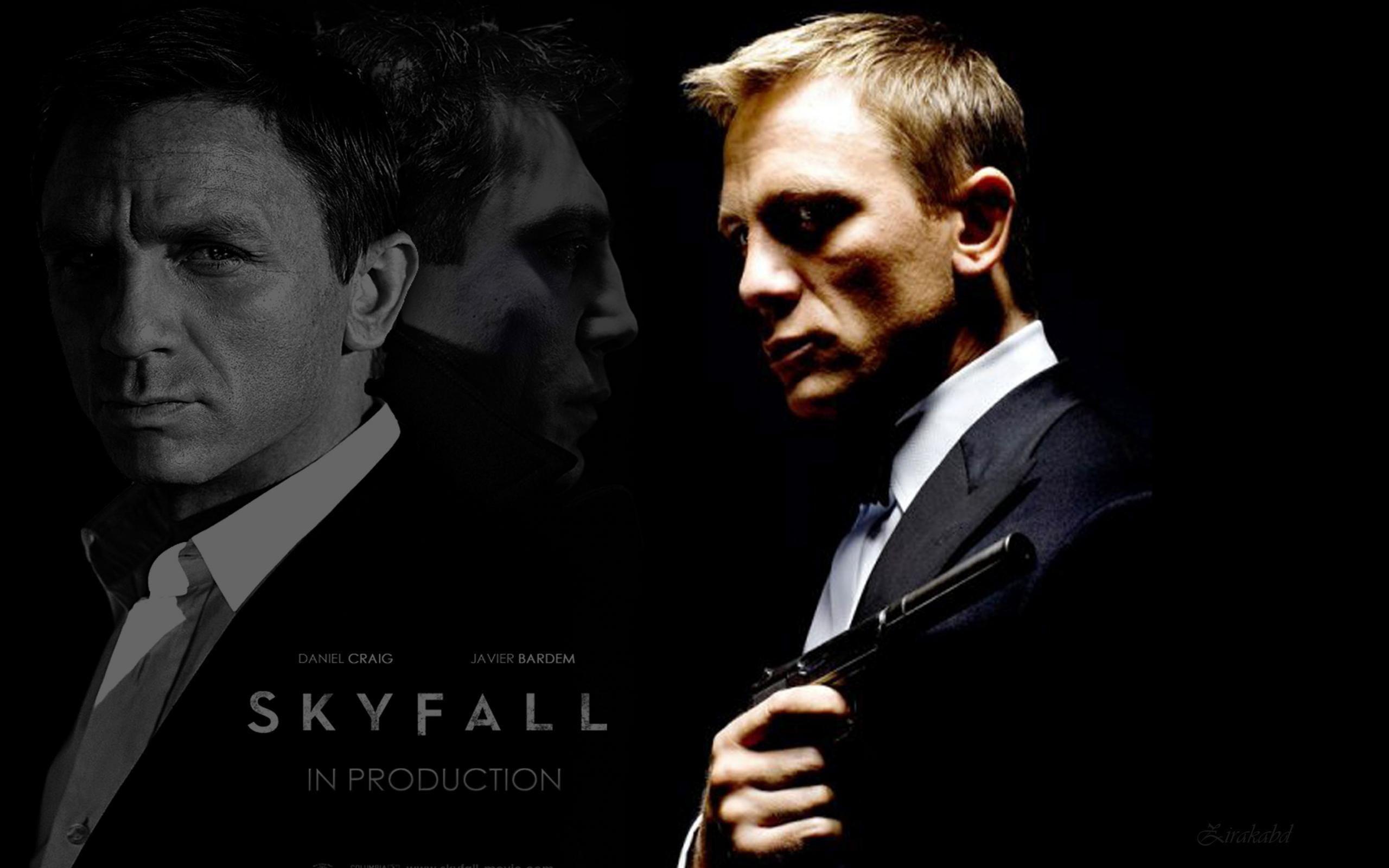 Skyfall Daniel Craig James Bond Gun Wallpaper 2560×1600