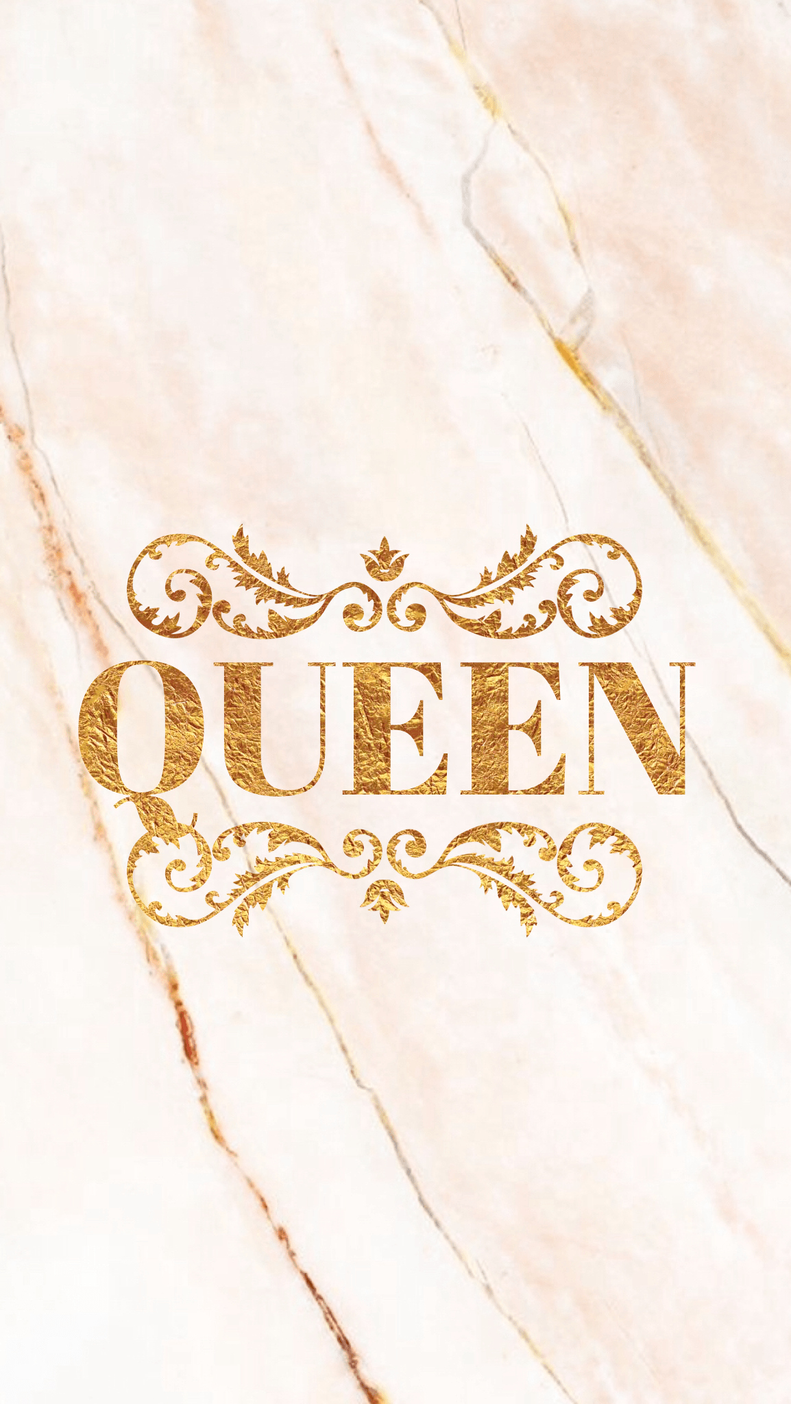 Pretty Positivity Golden Marbled iPhone Mobile Wallpaper Queen Edit