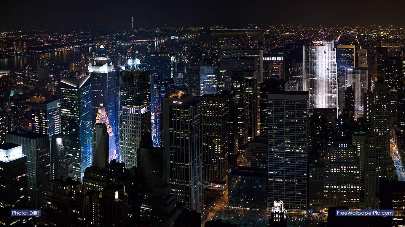 NYC Skyline at night. NYC. HD wallpaper, Nyc skyline
