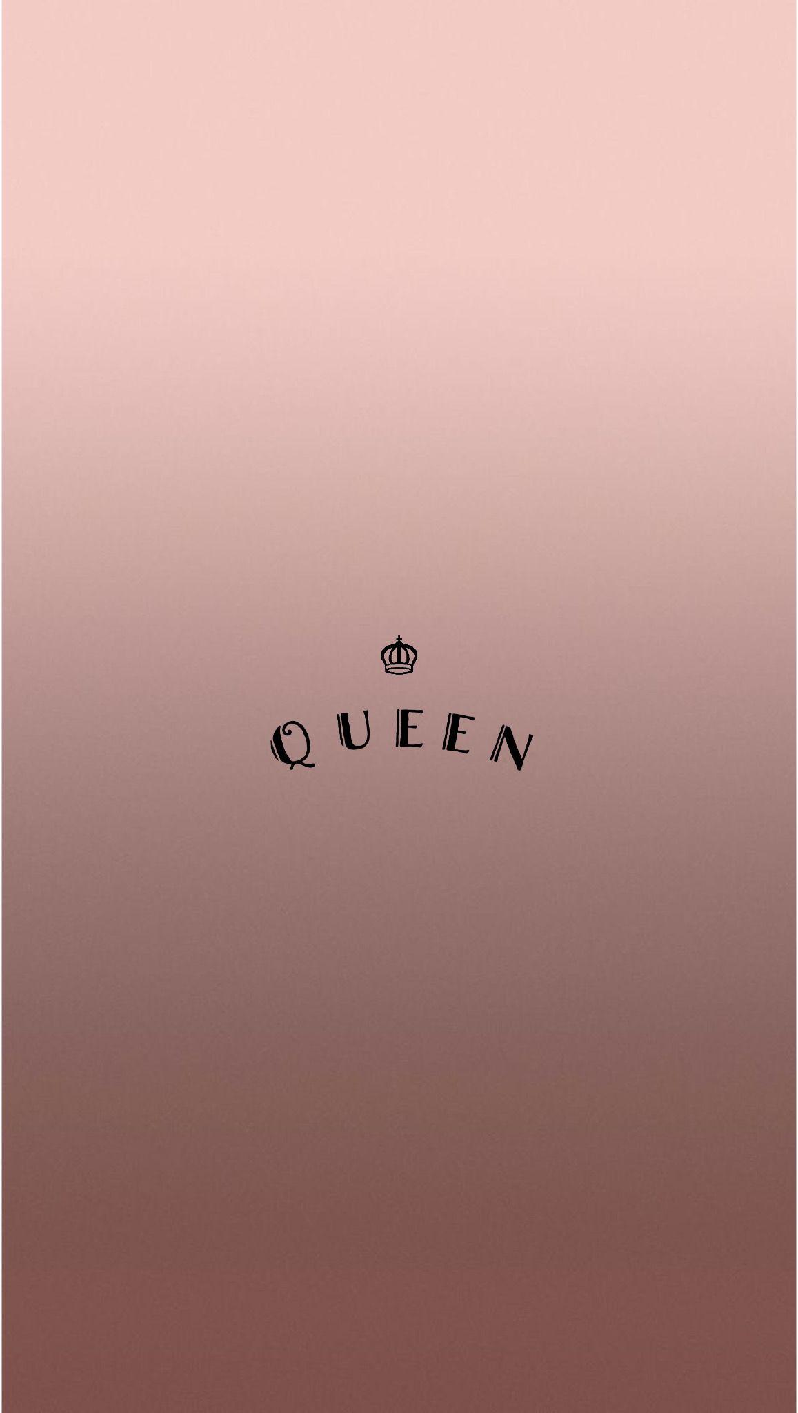 Rose Gold Queen iPhone Wallpaper. kween