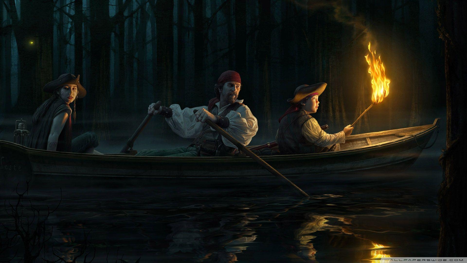 Pirates, Night ❤ 4K HD Desktop Wallpaper for 4K Ultra HD TV • Wide