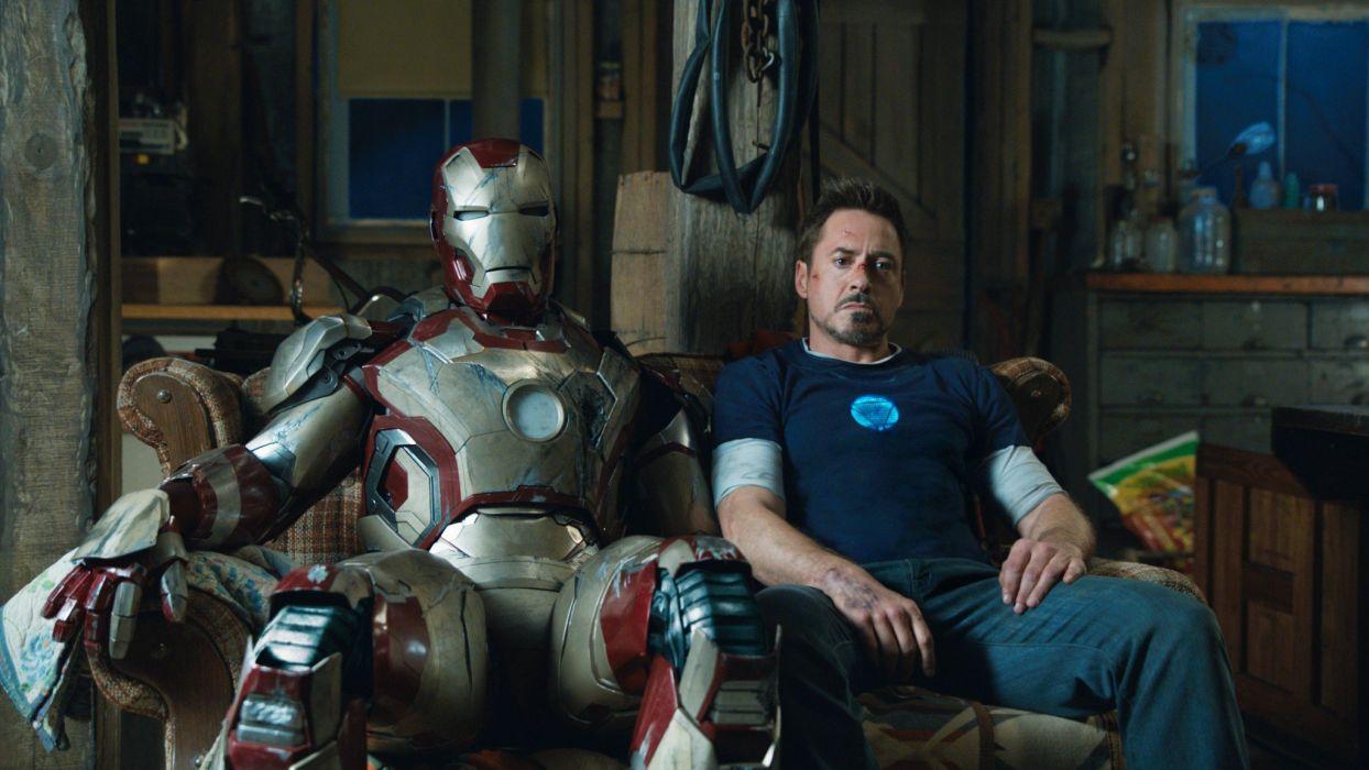 Tony Stark Robert Downey Jr Iron Man 3 wallpaperx1152