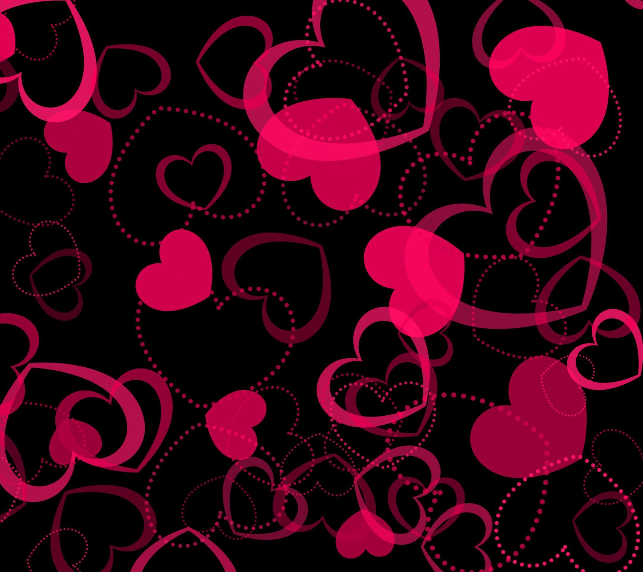 Pink Hearts Wallpaper Zone. Hearts ♥ L♥ve