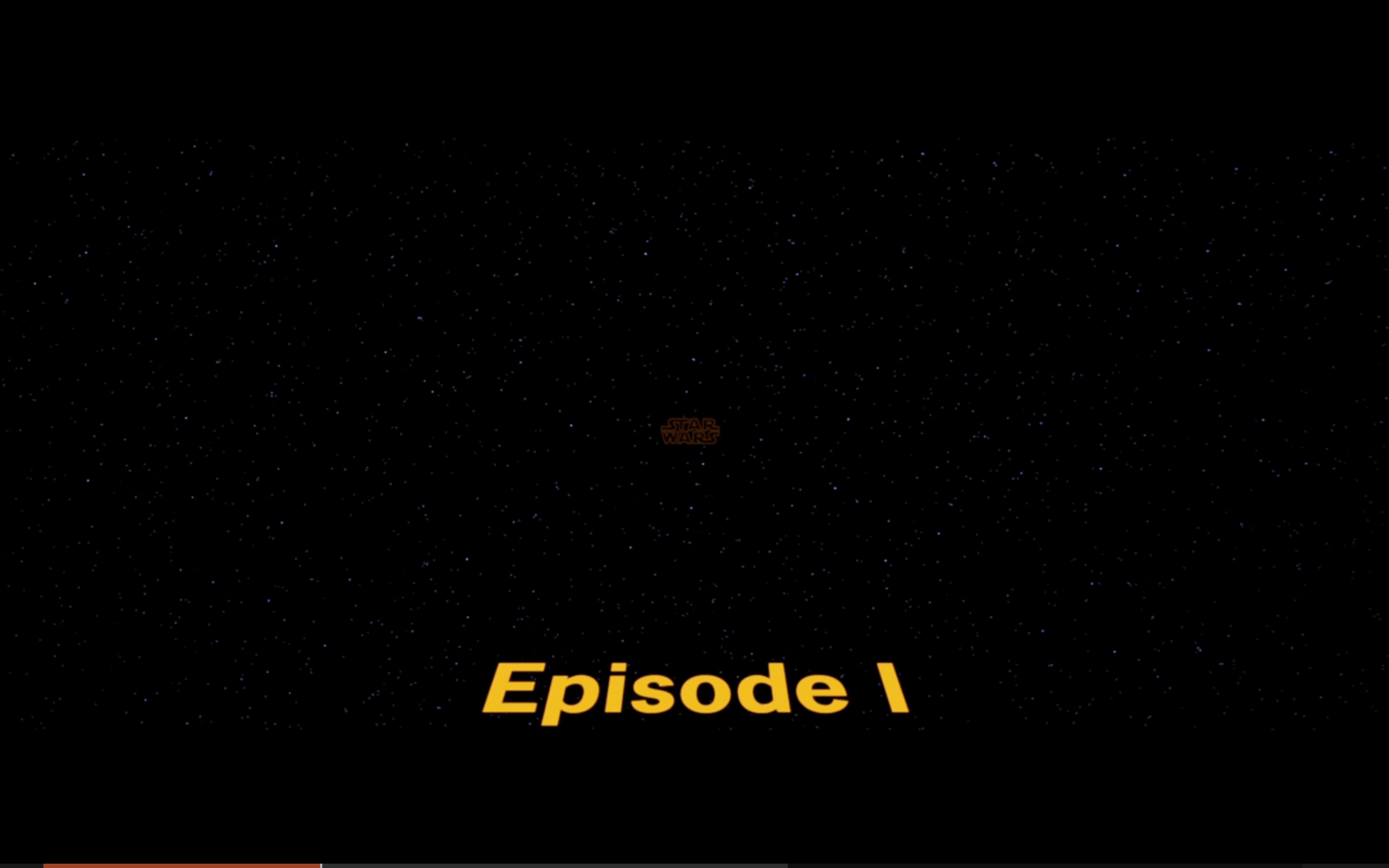 star wars the background of the title crawl change across