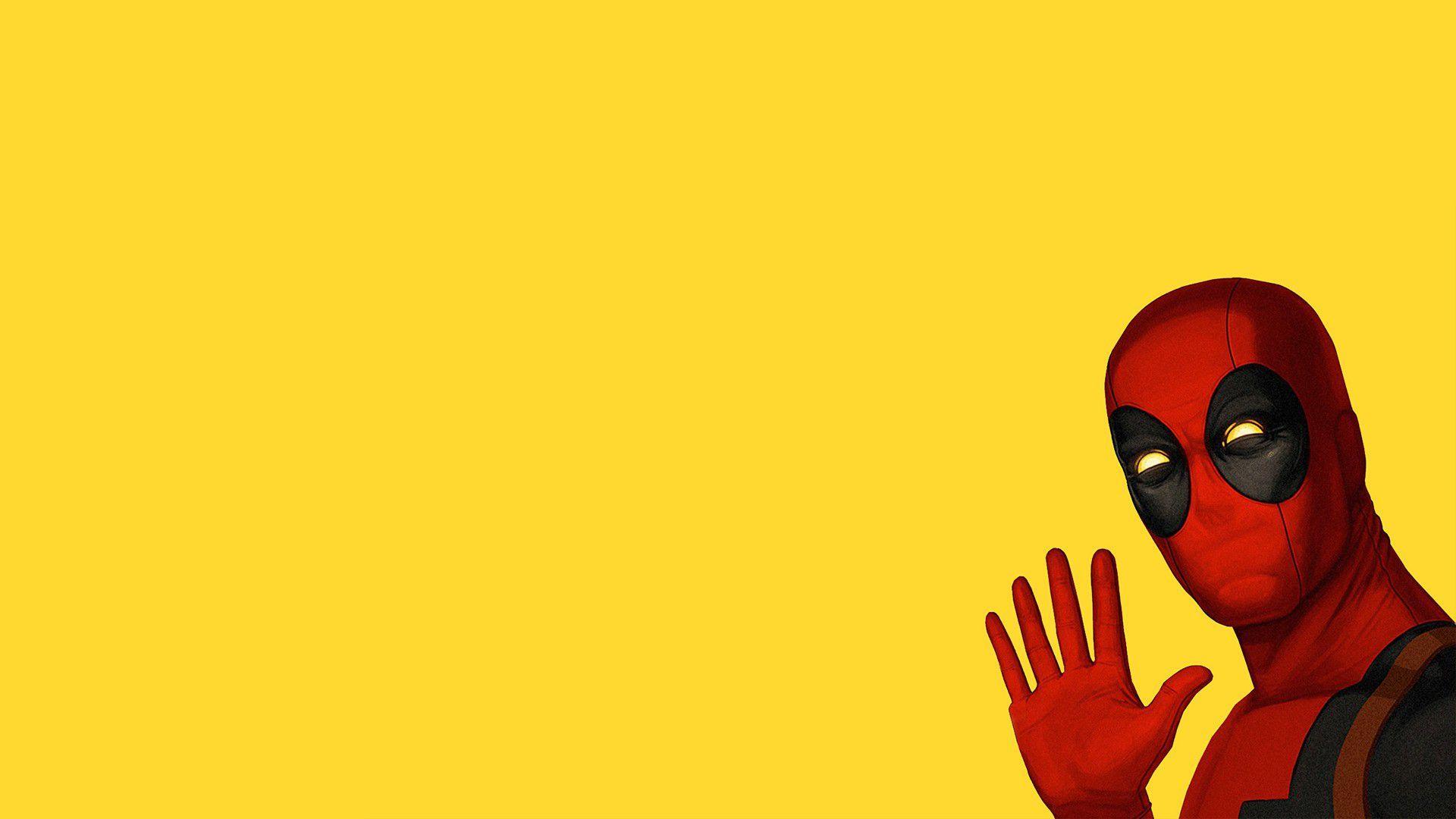 Marvel Comics Deadpool Yellow Background