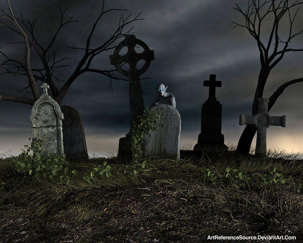 Free Stock Background: Creepy Cemetery