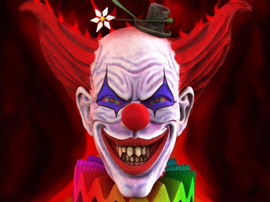 Funny Scary Clown Wallpaper 1024x768PX 3D Evil Jester Wallpaper