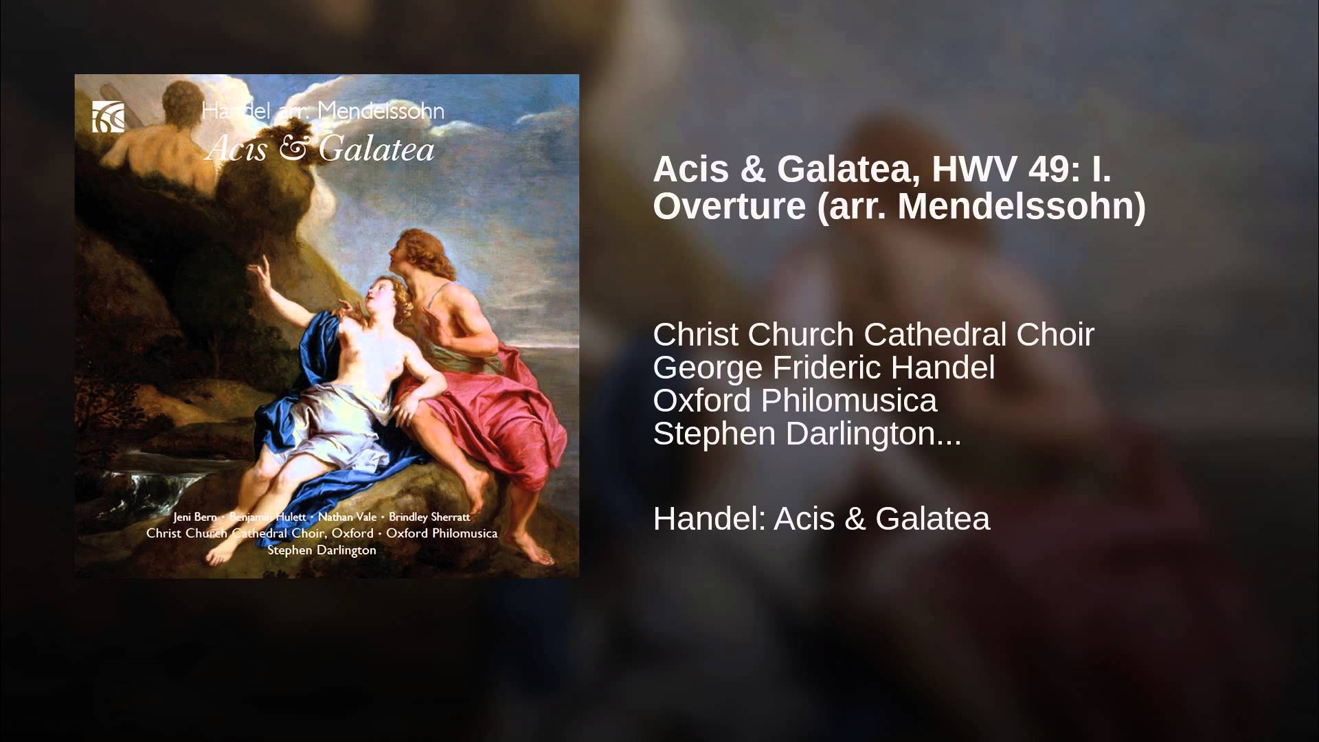 Acis & Galatea, HWV 49: I. Overture (arr. Mendelssohn)